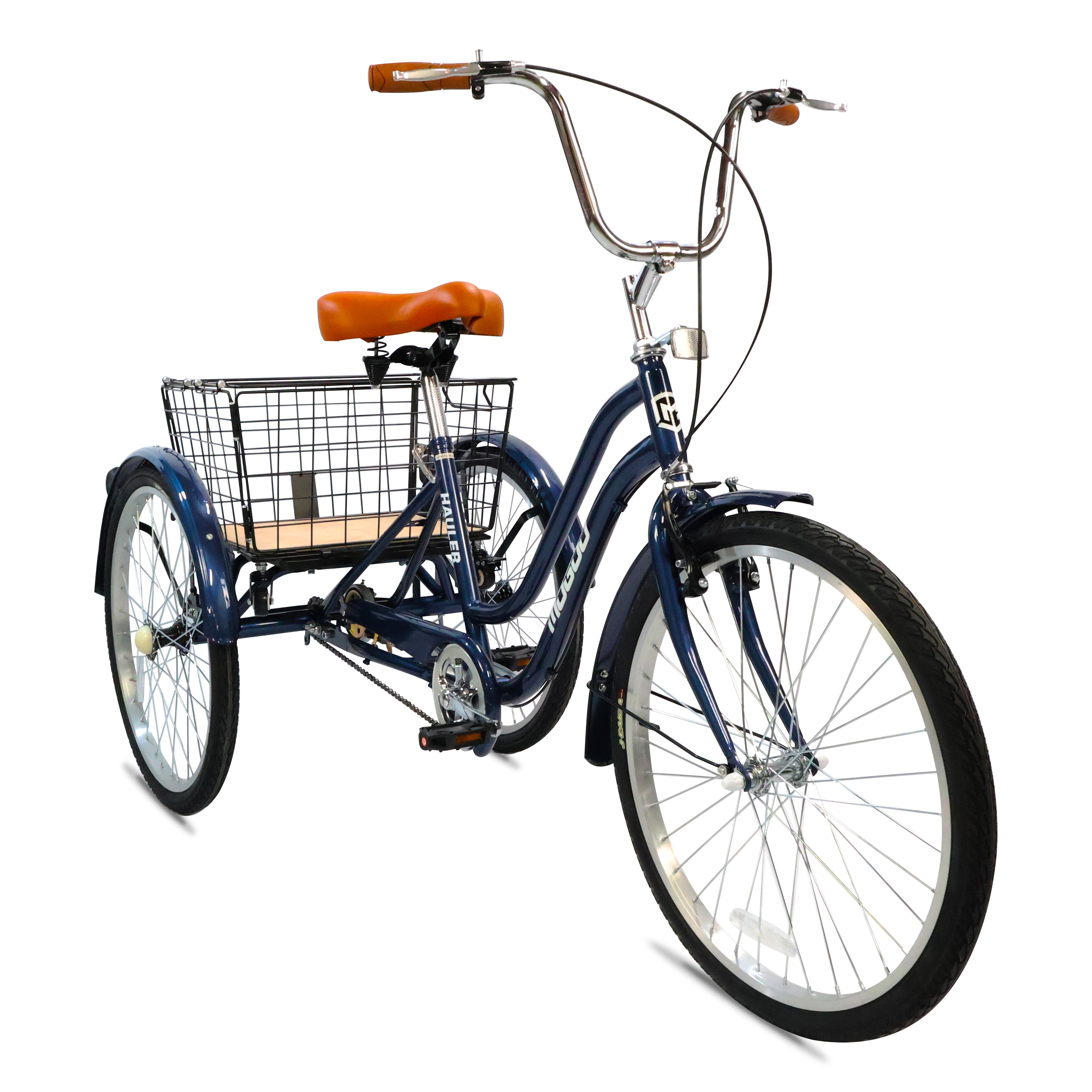 Hauler Single Speed Adult Tricycle - 24 inch - Blue
