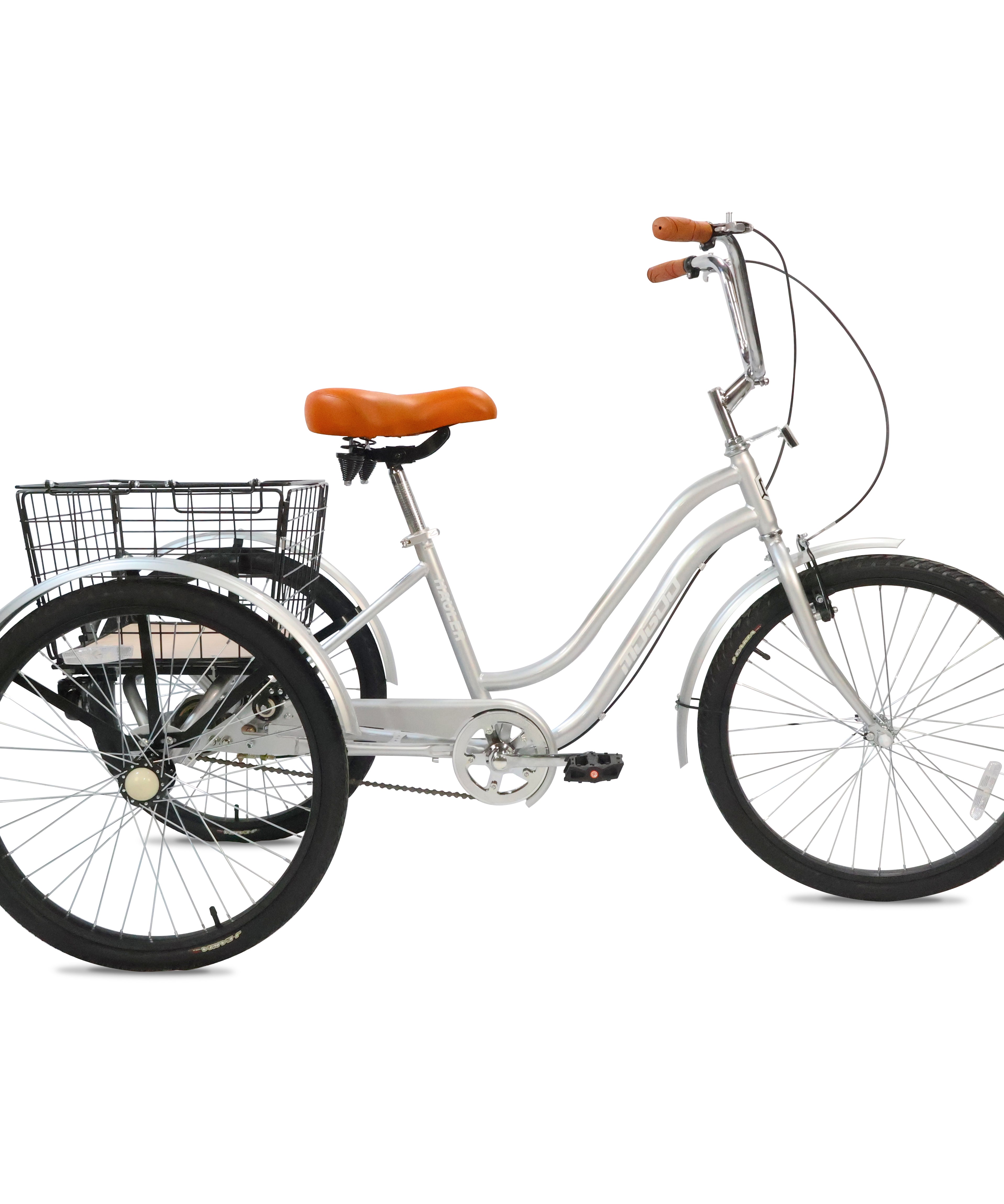 Hauler Single Speed Adult Tricycle - 24 inch - Silver