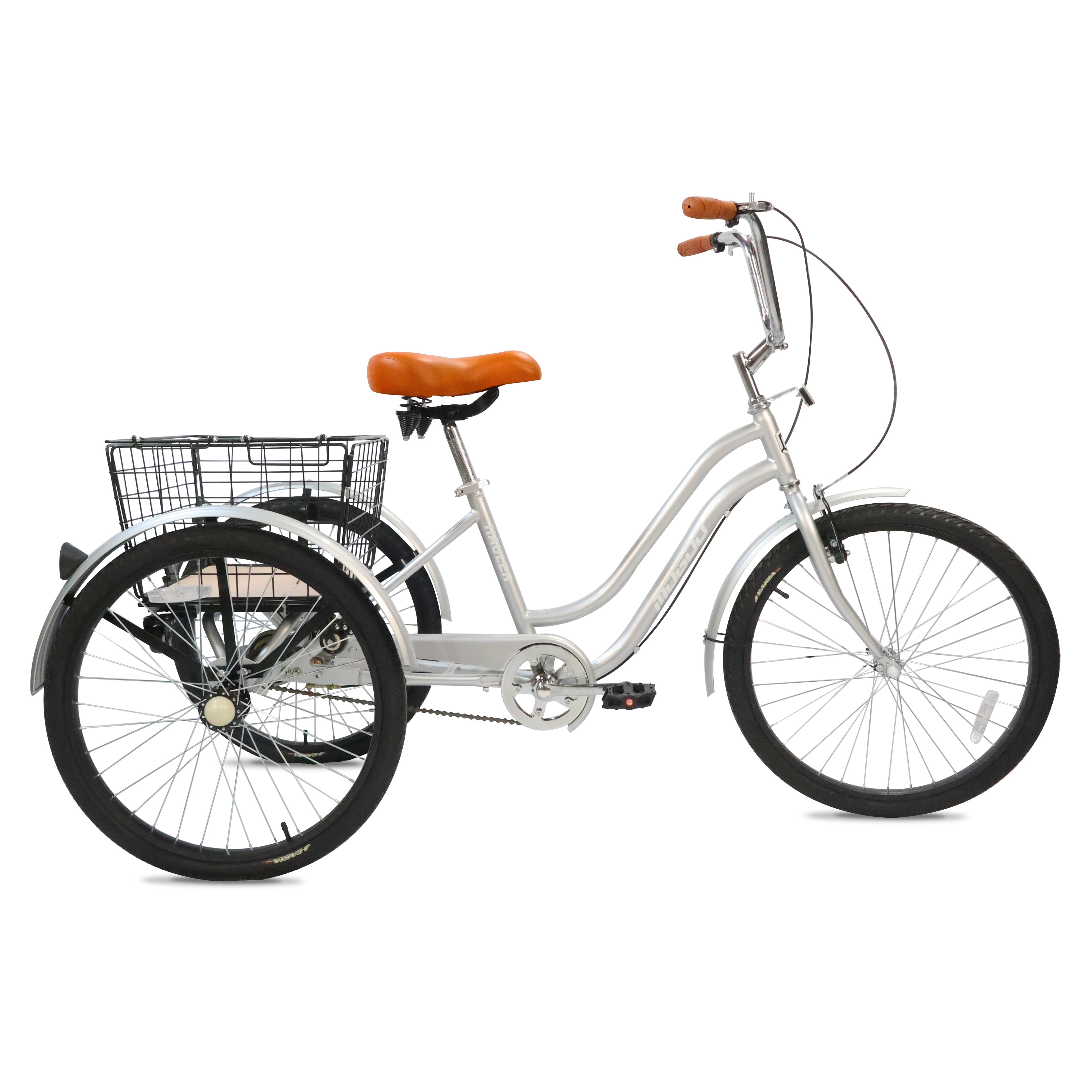 Hauler Single Speed Adult Tricycle - 24 inch - Silver