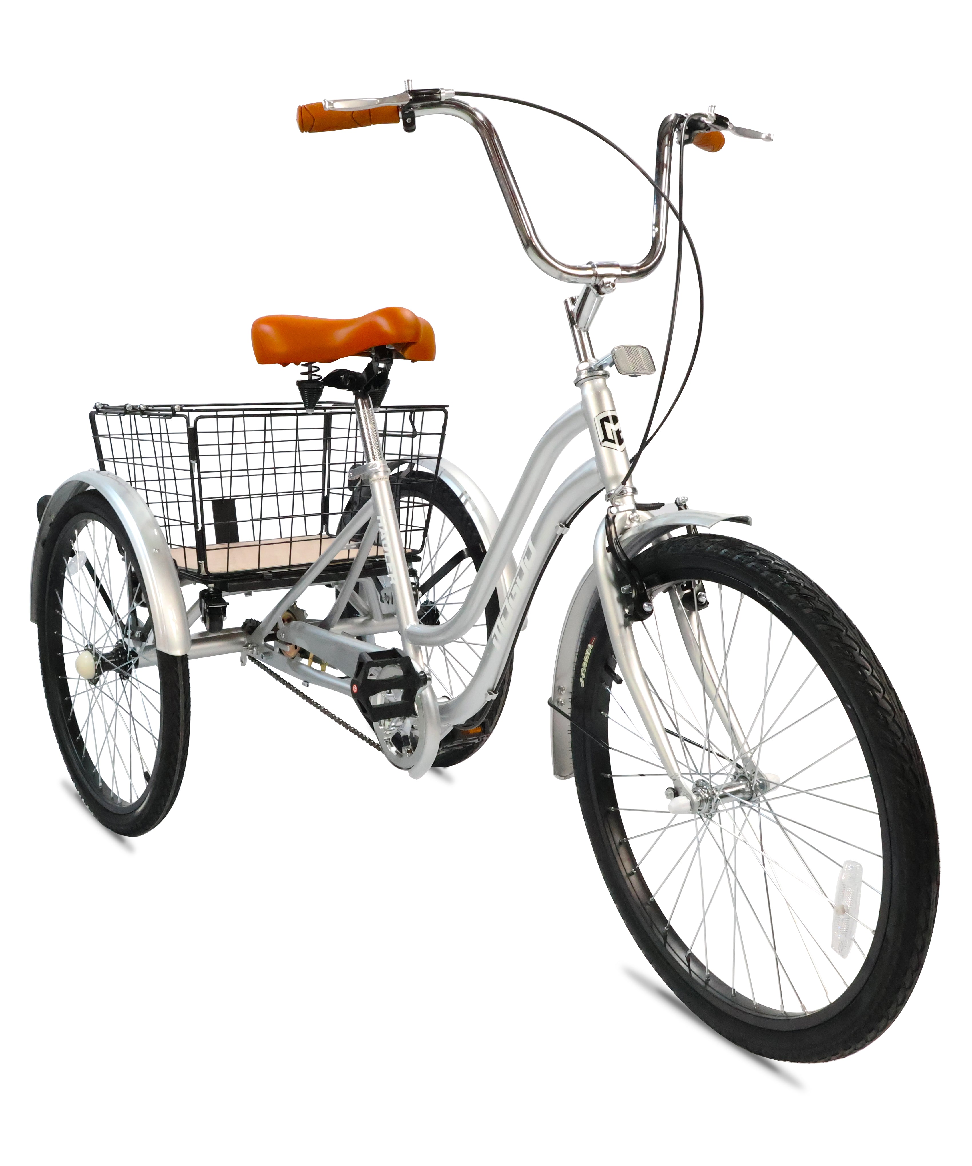 Hauler Single Speed Adult Tricycle - 24 inch - Silver