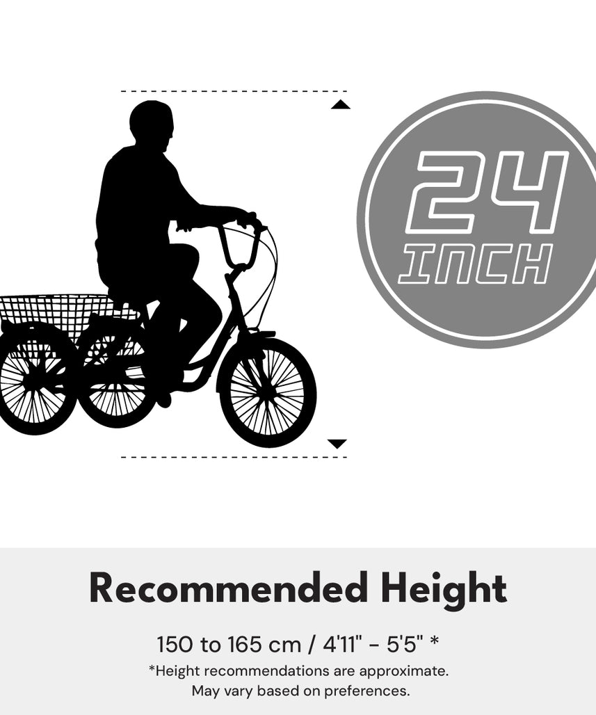 Hauler 6 Speed Adult Tricycle - 24 inch - Purple