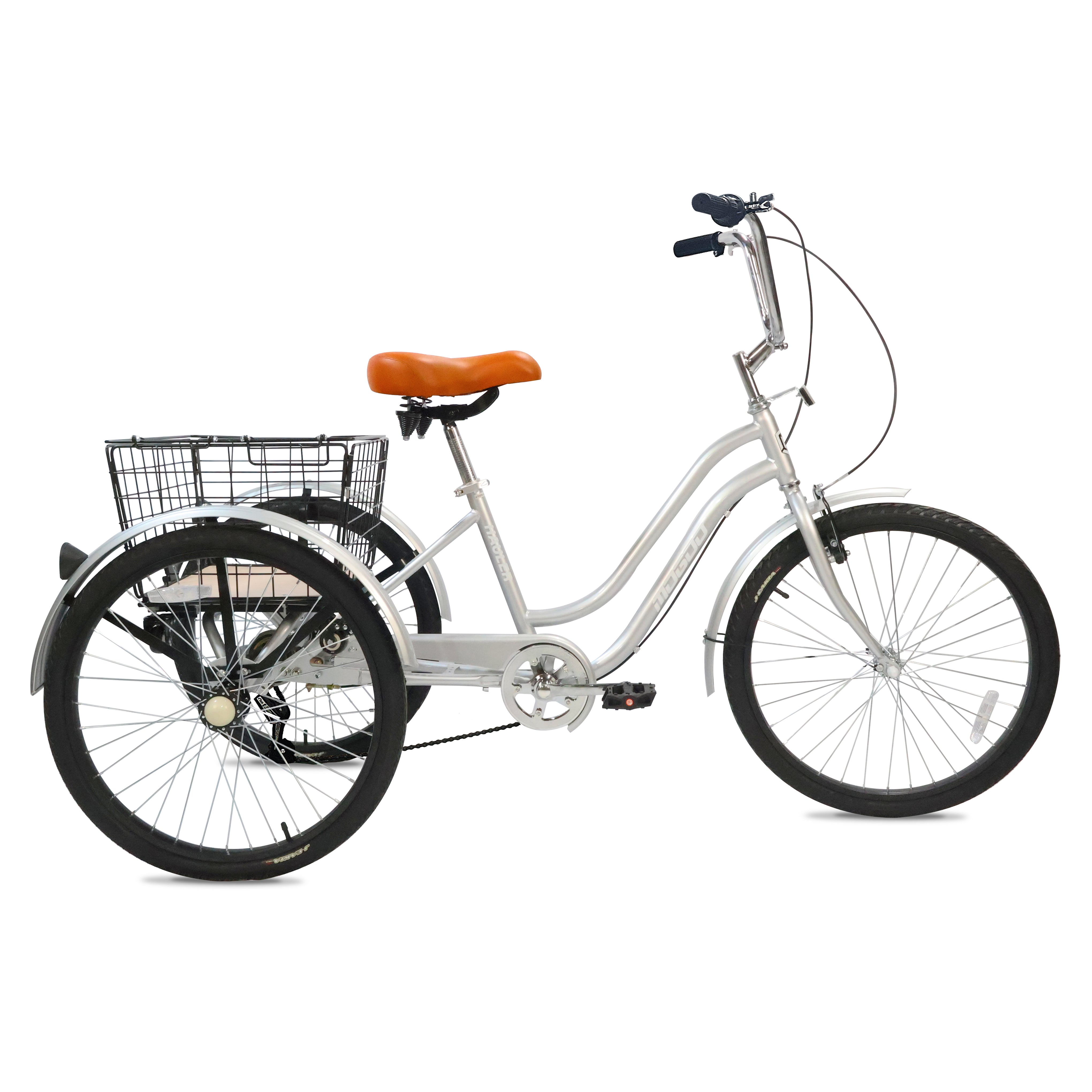 Hauler 6 Speed Adult Tricycle - 24 inch - Silver