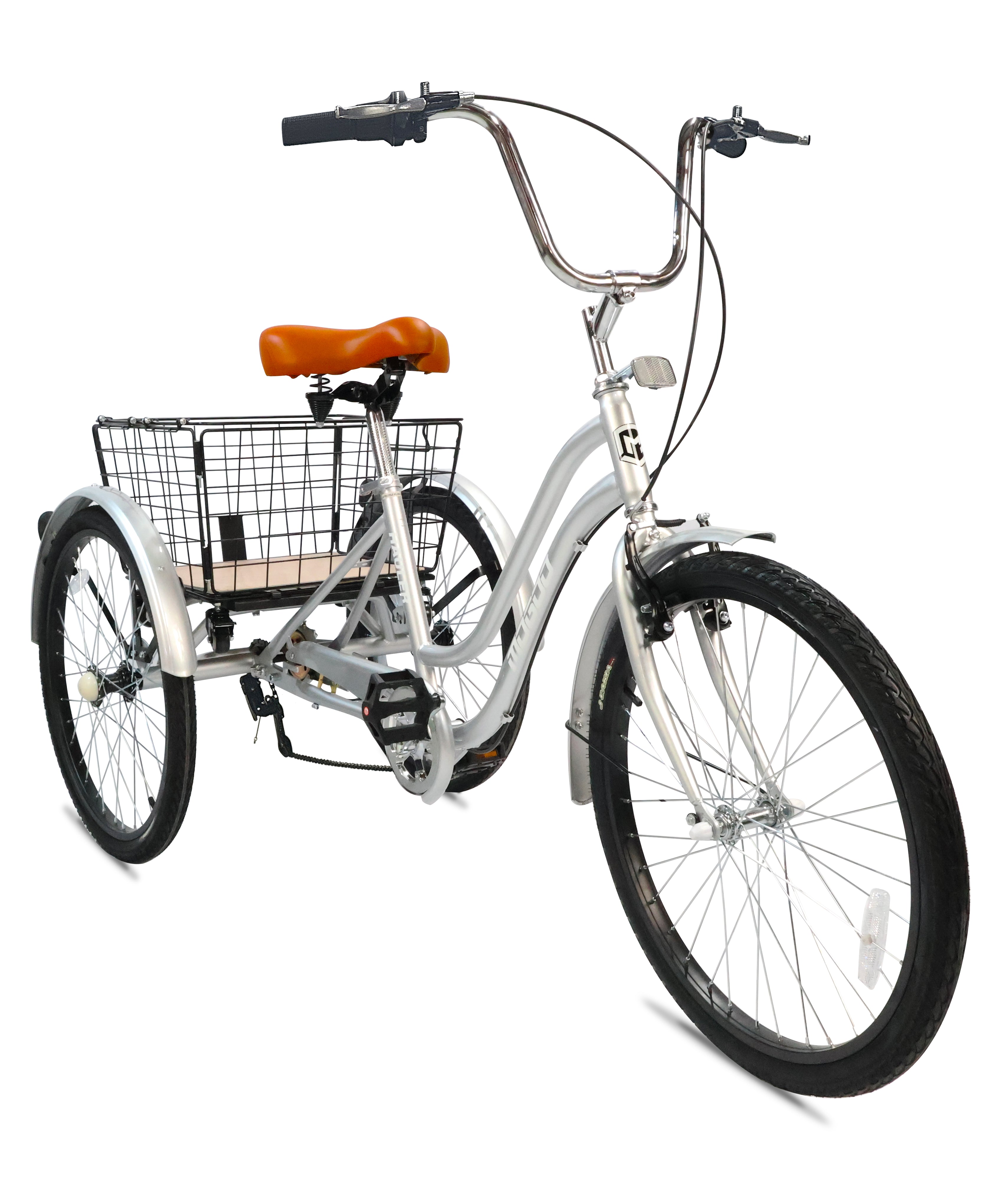 Hauler 6 Speed Adult Tricycle - 24 inch - Silver