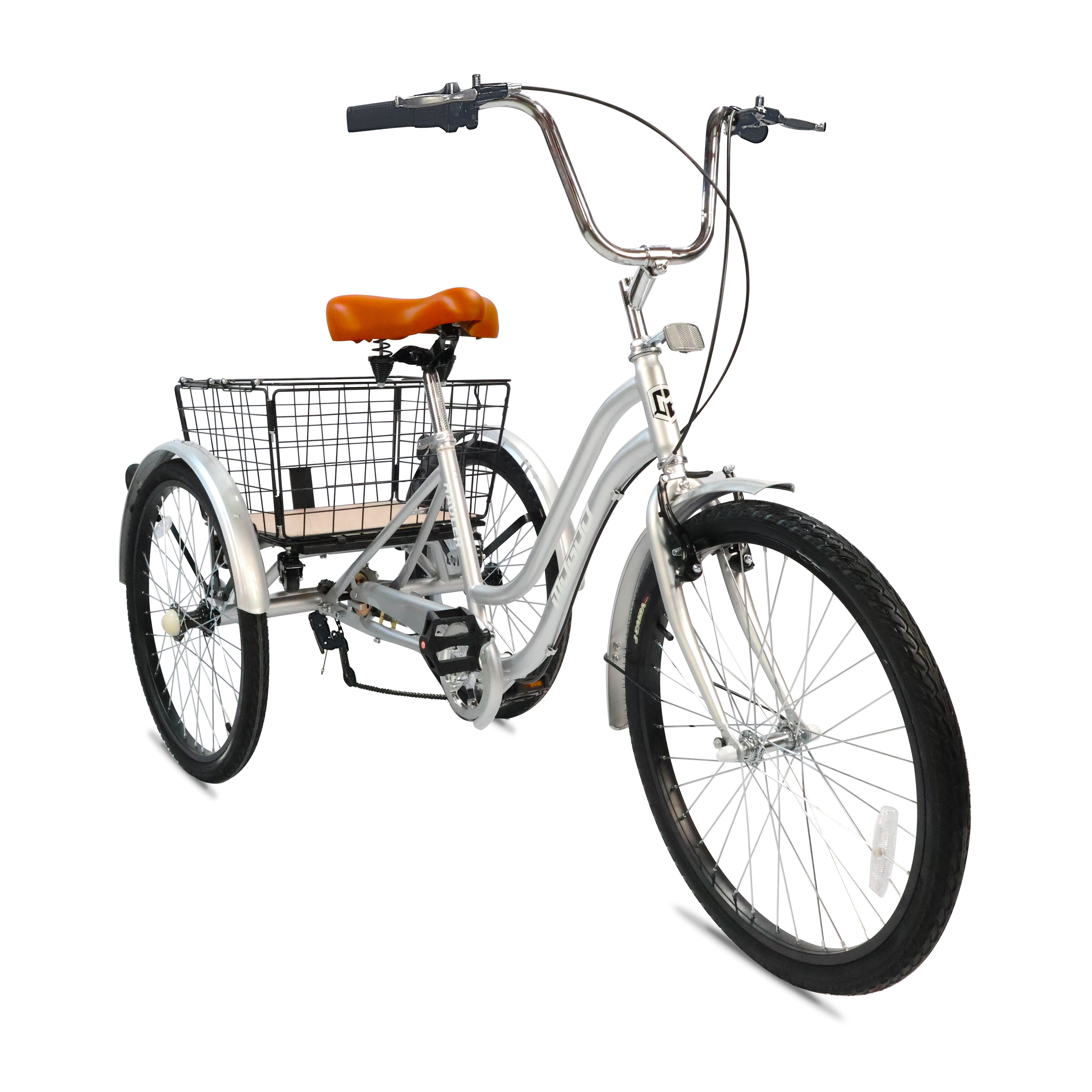Hauler 6 Speed Adult Tricycle - 24 inch - Silver