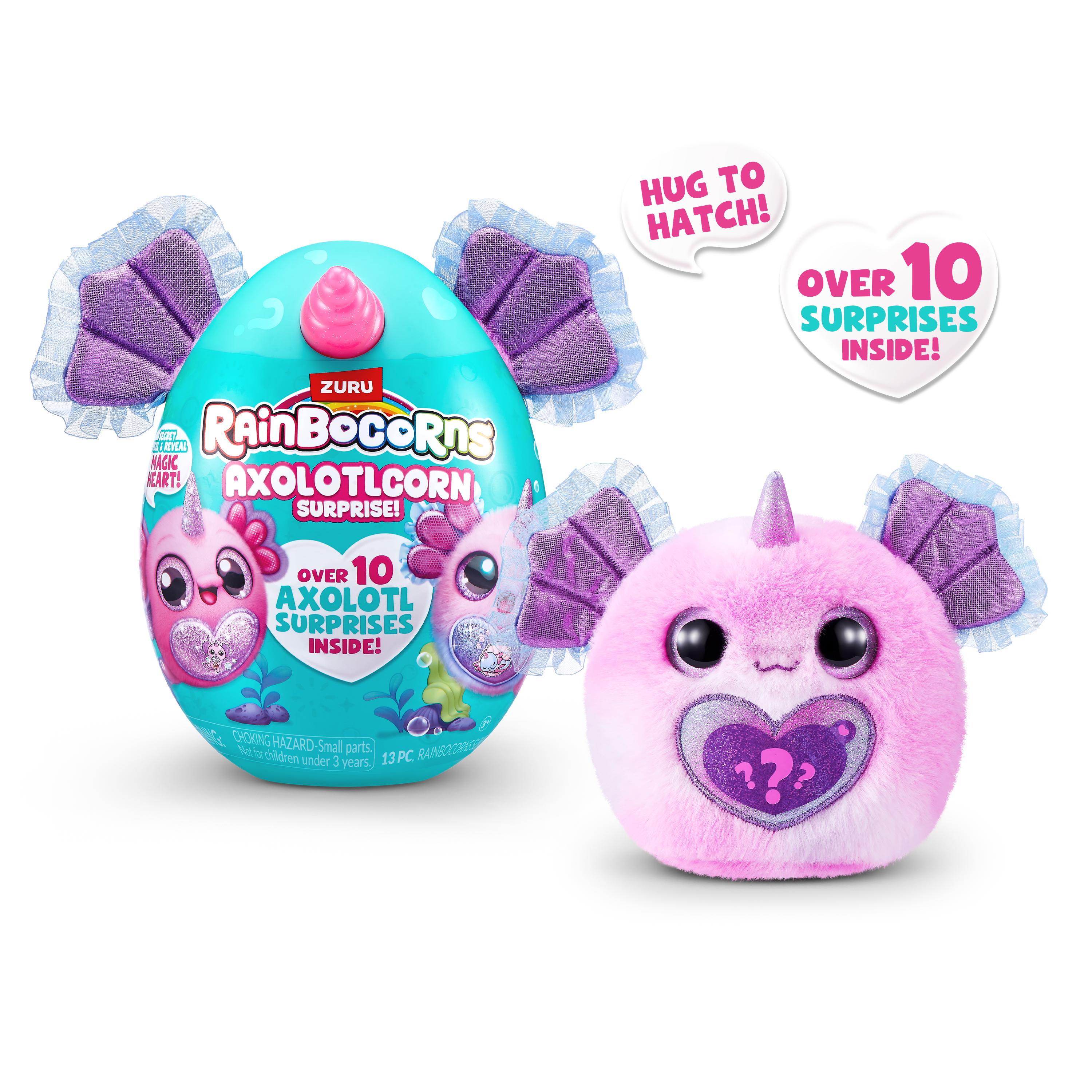 Rainbocorns Axolotlcorn Surprise Plush, Collectible Toy for Girls, Age 3+