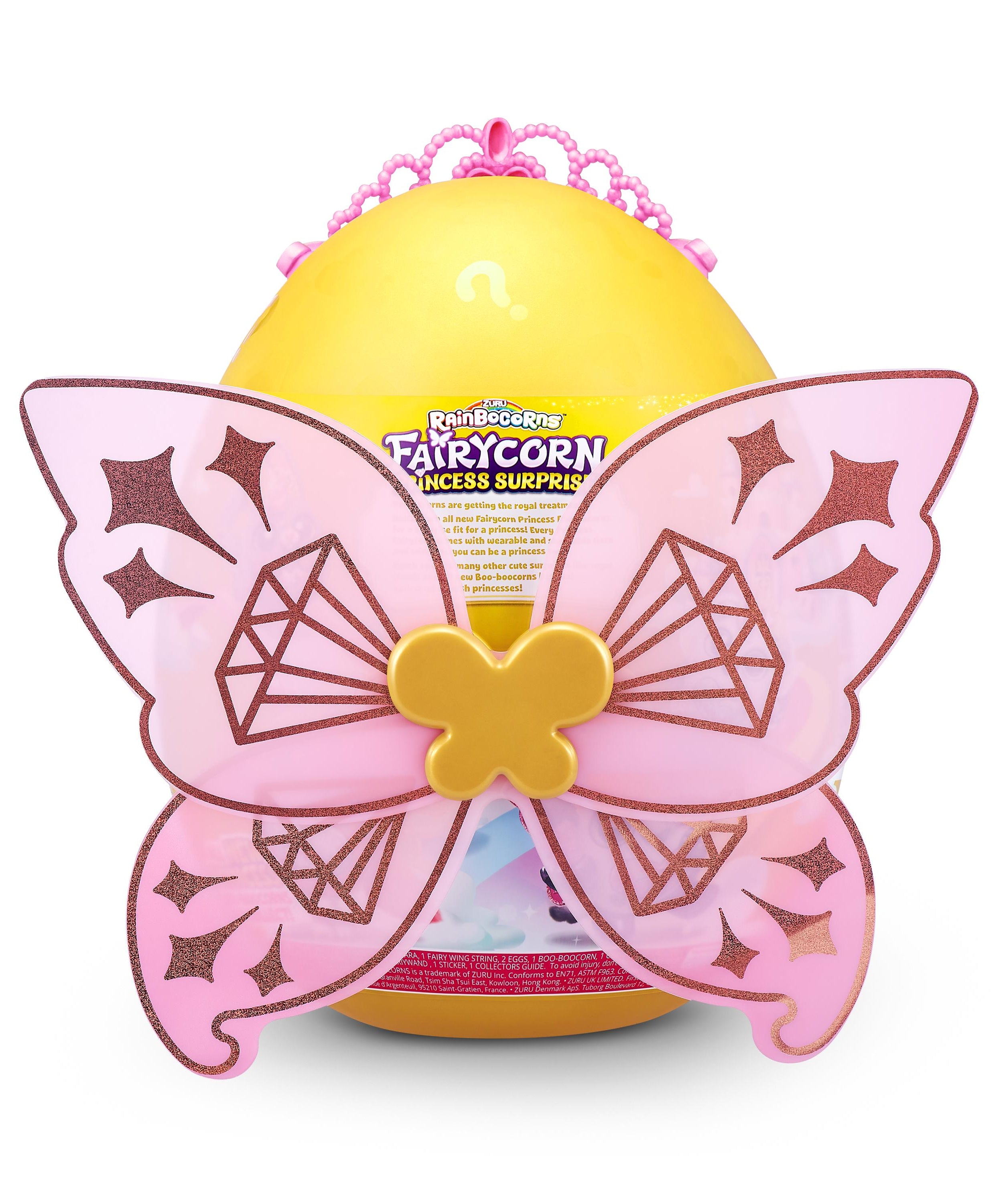 Rainbocorns Fairycorn Princess Surprise (Puppy) 11" Collectible Plush Toy with 35+ Surprises, Fairy Wings, Tiara, Wand, Boo-Boocorn, and Surprise Egg, Soft Toy for Girls Ages 3+