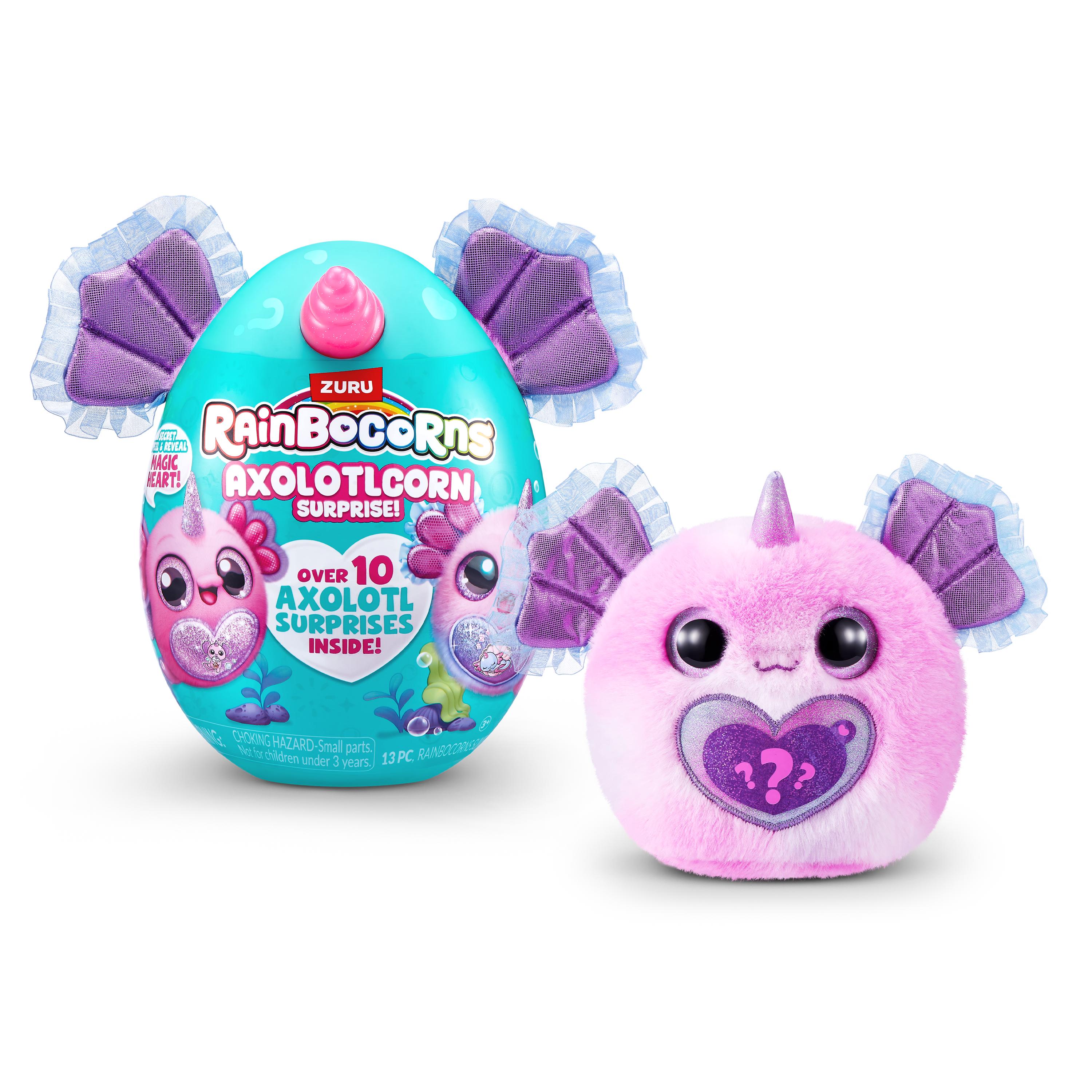 Rainbocorns Axolotlcorn Surprise Plush, Collectible Toy for Girls, Age 3+