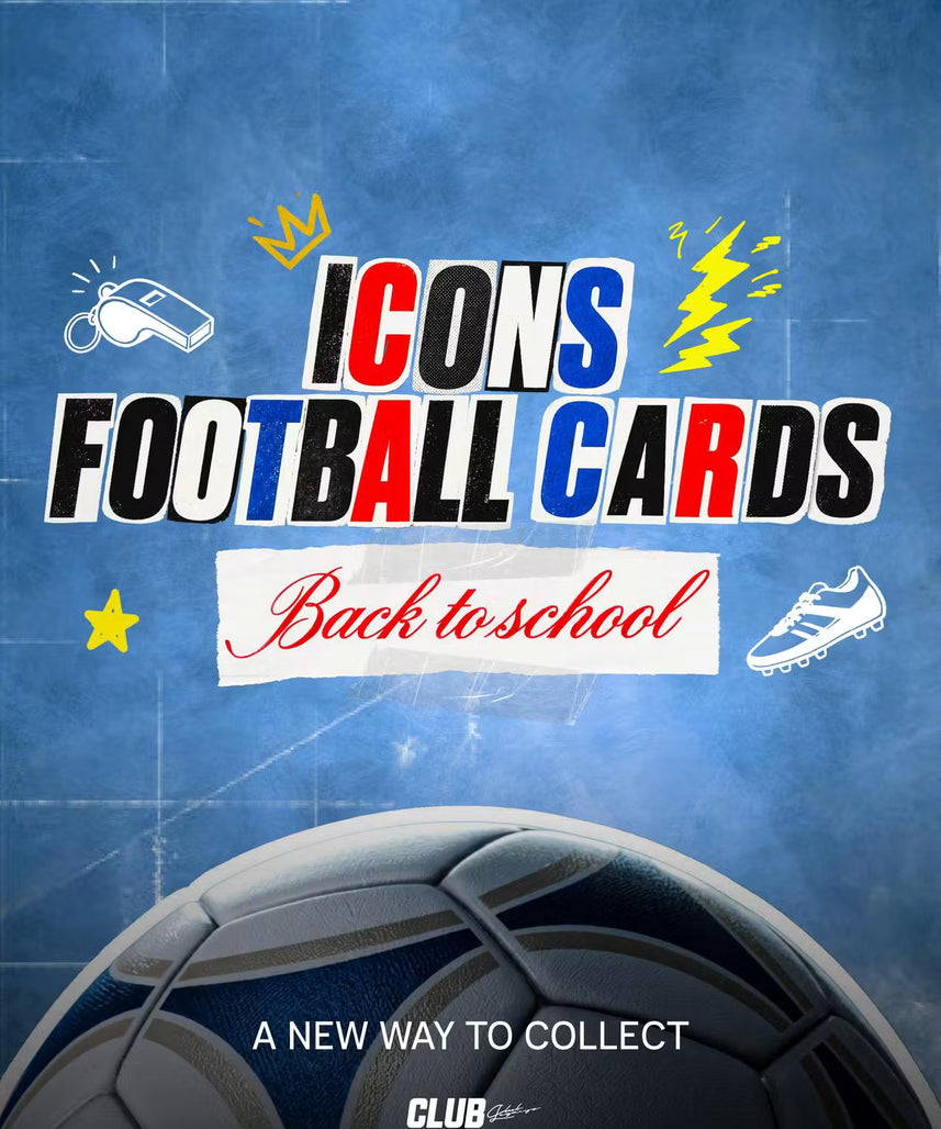 2026 Club Legacyz Icons Back to School Fifth Edition Soccer Hobby Pack, 1 Card Per Pack, Rare Football Collectible Cards, On-Card Autographs, Game-Worn Jersey Cards
