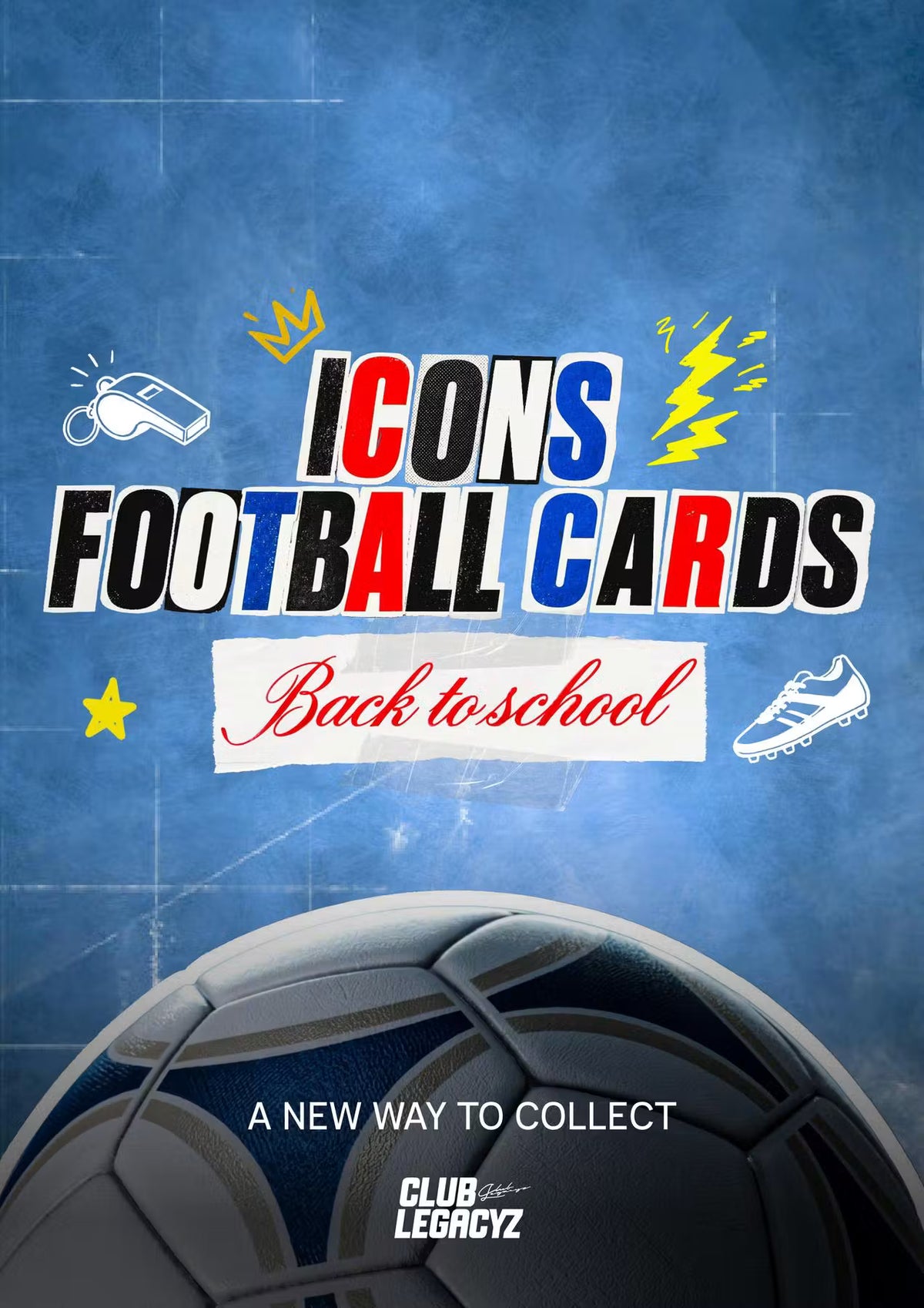 2026 Club Legacyz Icons Back to School Fifth Edition Soccer Hobby Pack, 1 Card Per Pack, Rare Football Collectible Cards, On-Card Autographs, Game-Worn Jersey Cards