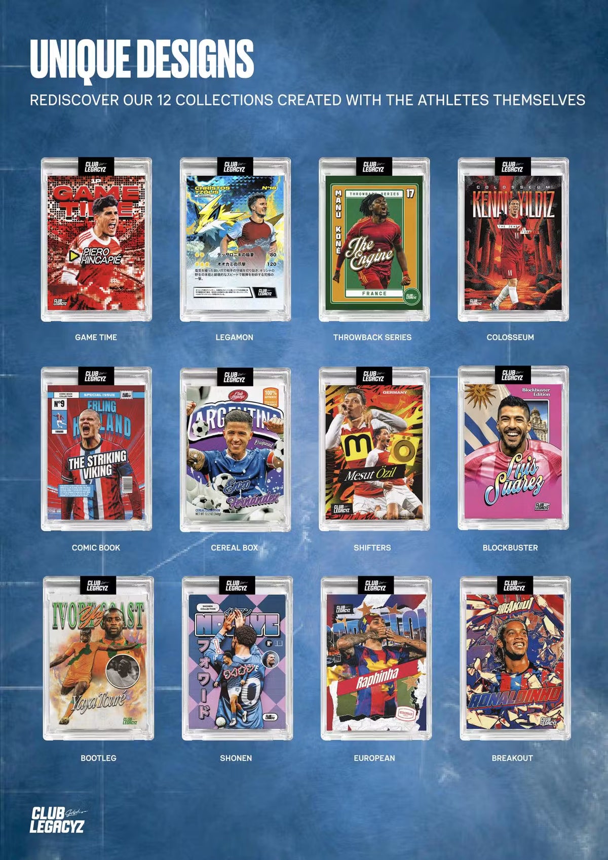 2026 Club Legacyz Icons Back to School Fifth Edition Soccer Hobby Pack, 1 Card Per Pack, Rare Football Collectible Cards, On-Card Autographs, Game-Worn Jersey Cards