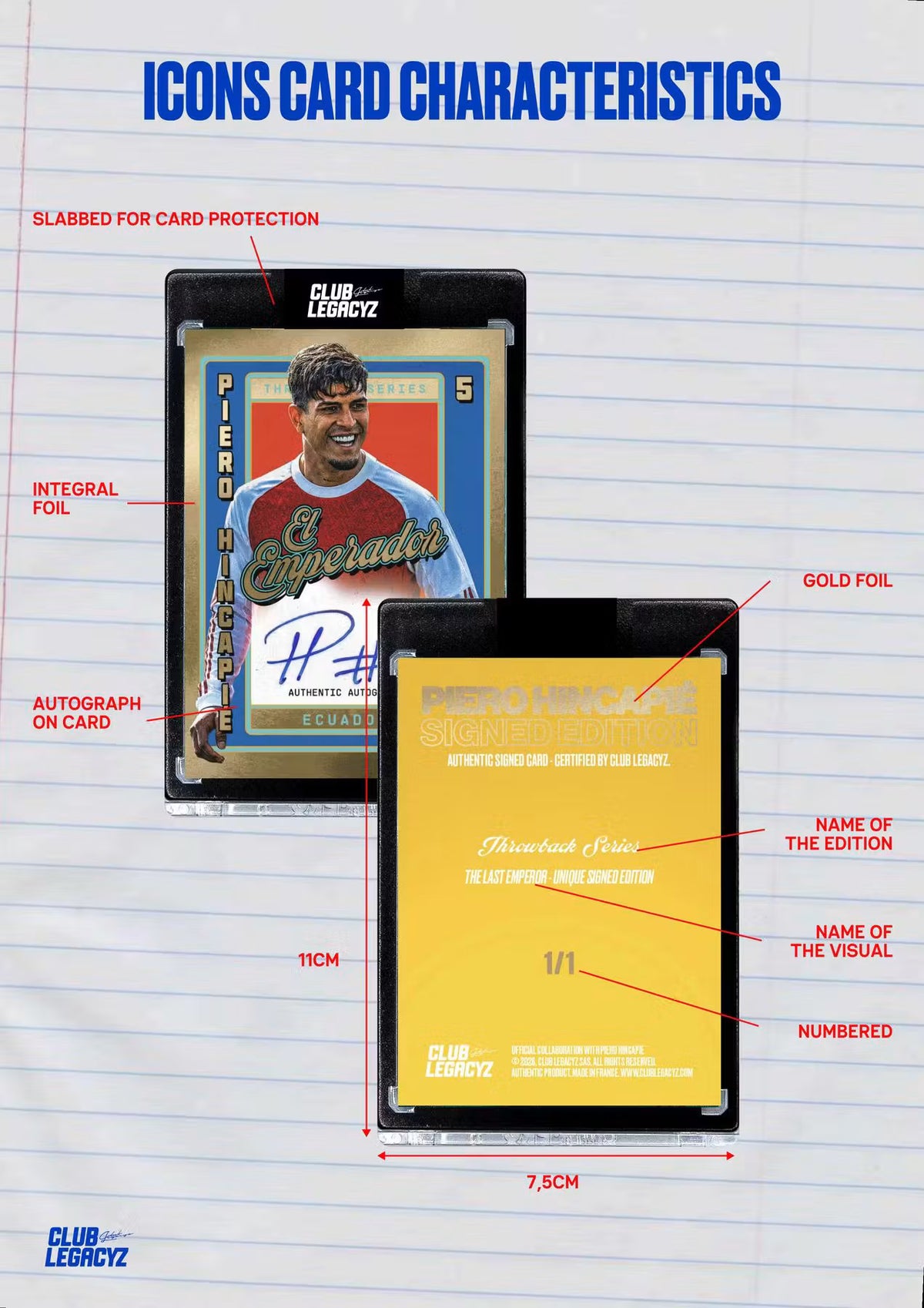 2026 Club Legacyz Icons Back to School Fifth Edition Soccer Hobby Pack, 1 Card Per Pack, Rare Football Collectible Cards, On-Card Autographs, Game-Worn Jersey Cards