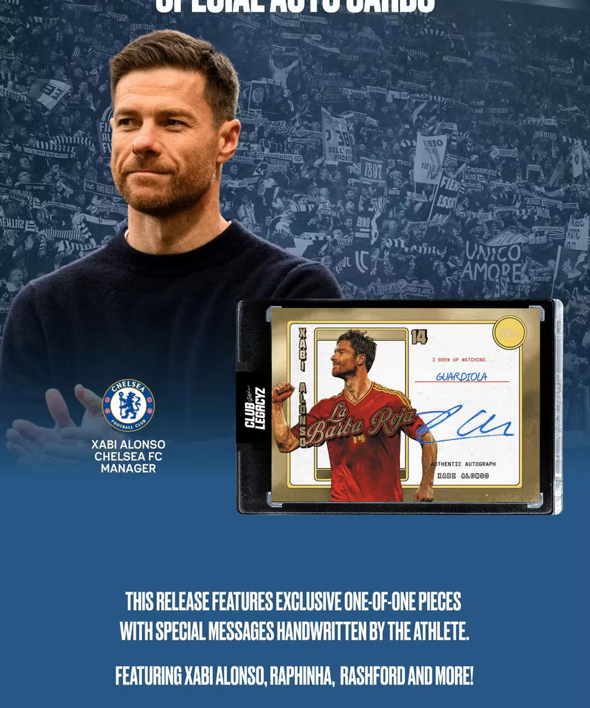 2026 Club Legacyz Icons Back to School Fifth Edition Soccer Hobby Pack, 1 Card Per Pack, Rare Football Collectible Cards, On-Card Autographs, Game-Worn Jersey Cards