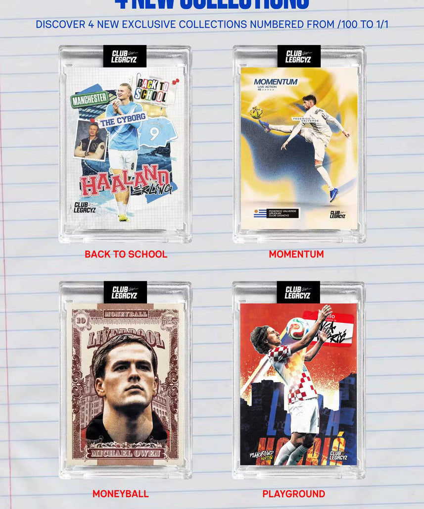 2026 Club Legacyz Icons Back to School Fifth Edition Soccer Hobby Pack, 1 Card Per Pack, Rare Football Collectible Cards, On-Card Autographs, Game-Worn Jersey Cards