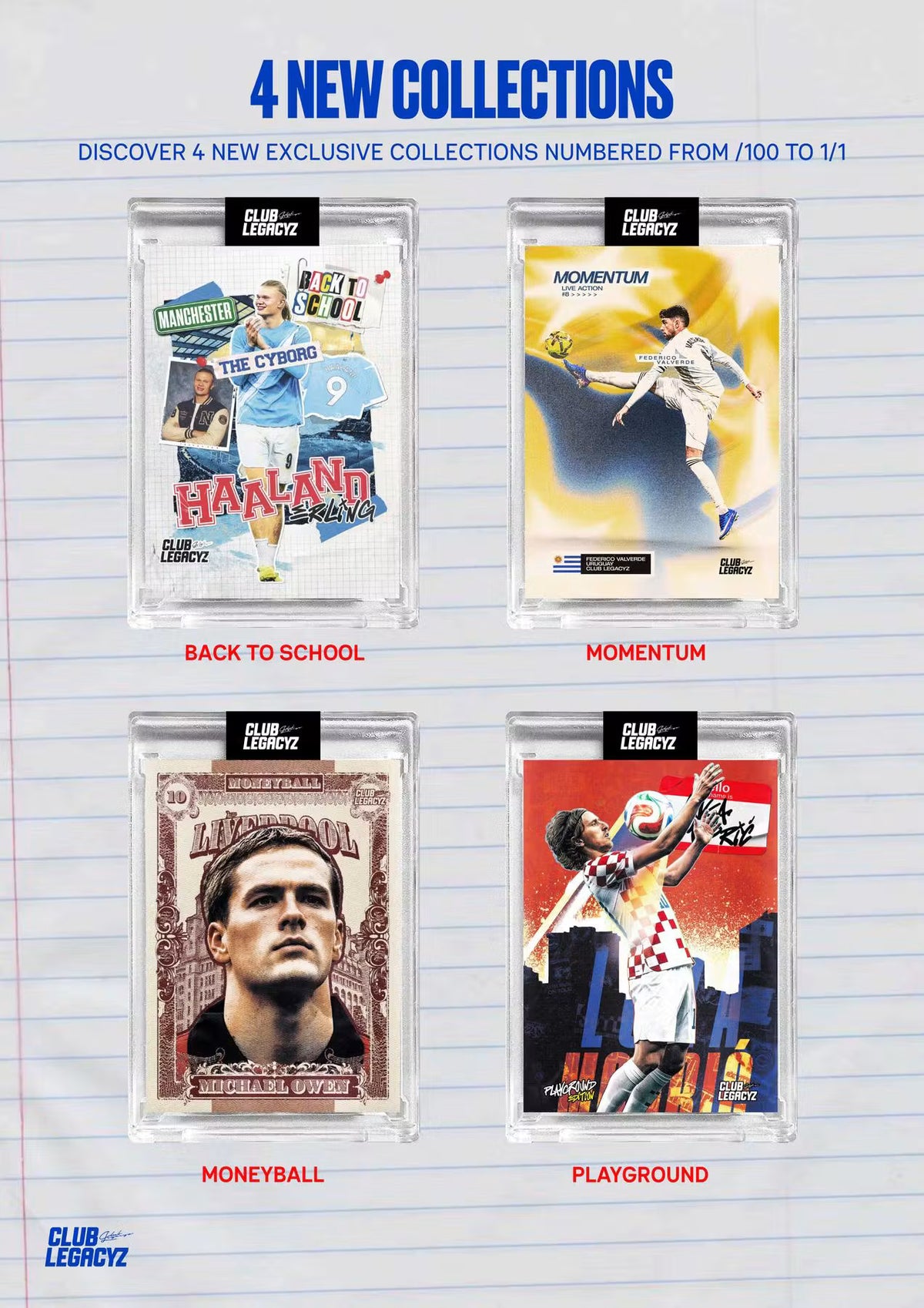 2026 Club Legacyz Icons Back to School Fifth Edition Soccer Hobby Pack, 1 Card Per Pack, Rare Football Collectible Cards, On-Card Autographs, Game-Worn Jersey Cards
