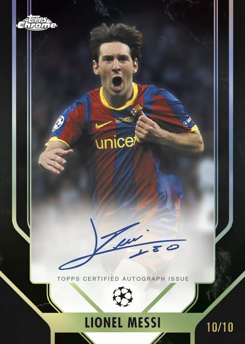 Topps Chrome UEFA Club Competitions 2025/26 Mega Box Football Trading Cards, Official UEFA Soccer Card Collection with Exclusive Mega Box Parallels, Refractors, Inserts & Autograph Chase Cards