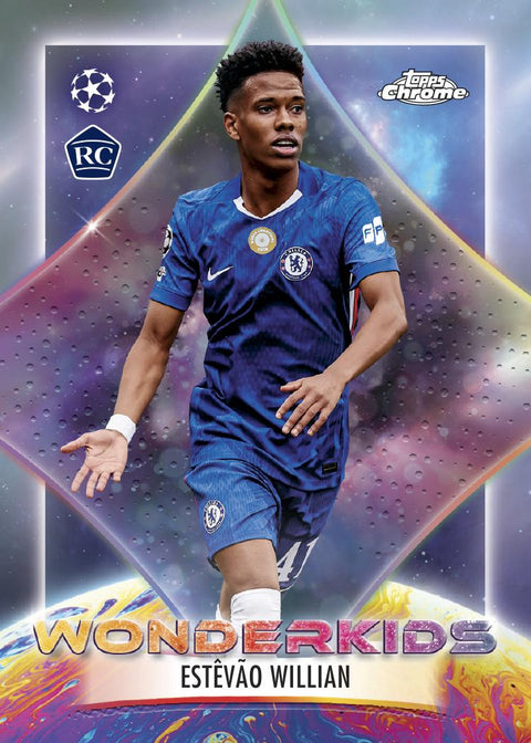 Topps Chrome UEFA Club Competitions 2025/26 Mega Box Football Trading Cards, Official UEFA Soccer Card Collection with Exclusive Mega Box Parallels, Refractors, Inserts & Autograph Chase Cards