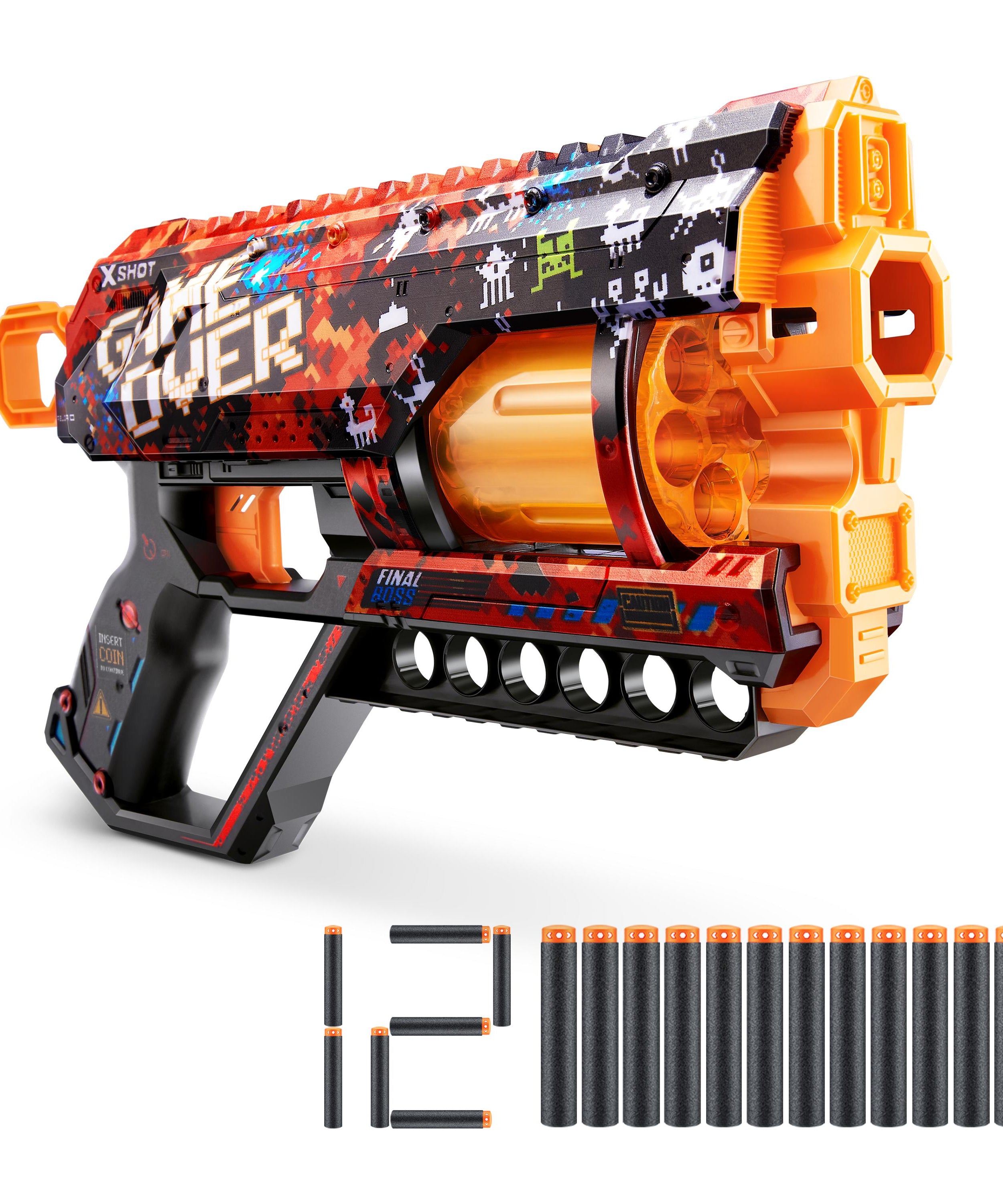 X Shot Skins Griefer 12 Darts Blaster, Foam Dart Toy Gun for Boys, Age 8+