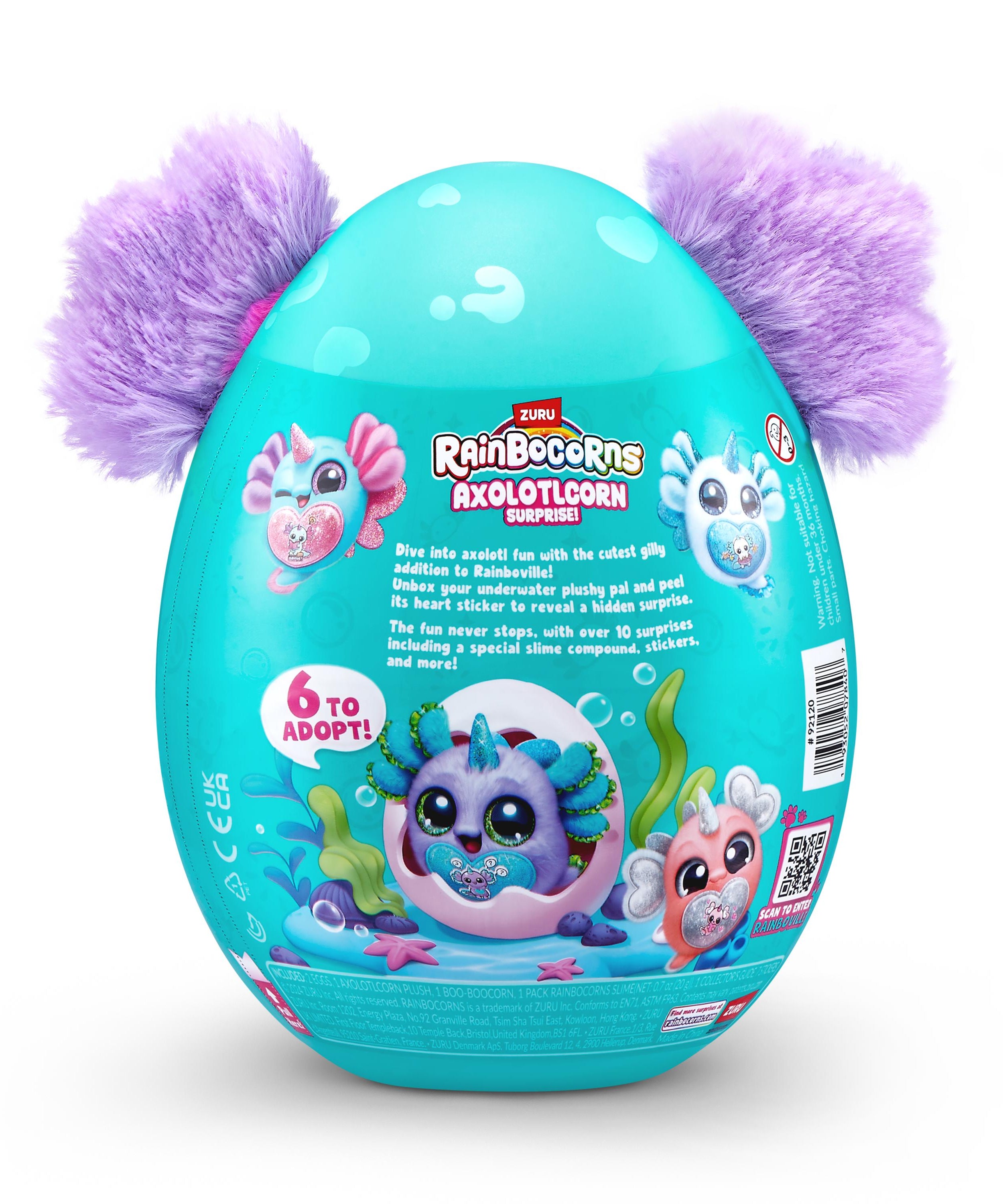 Rainbocorns Axolotlcorn Surprise Plush, Collectible Toy for Girls, Age 3+