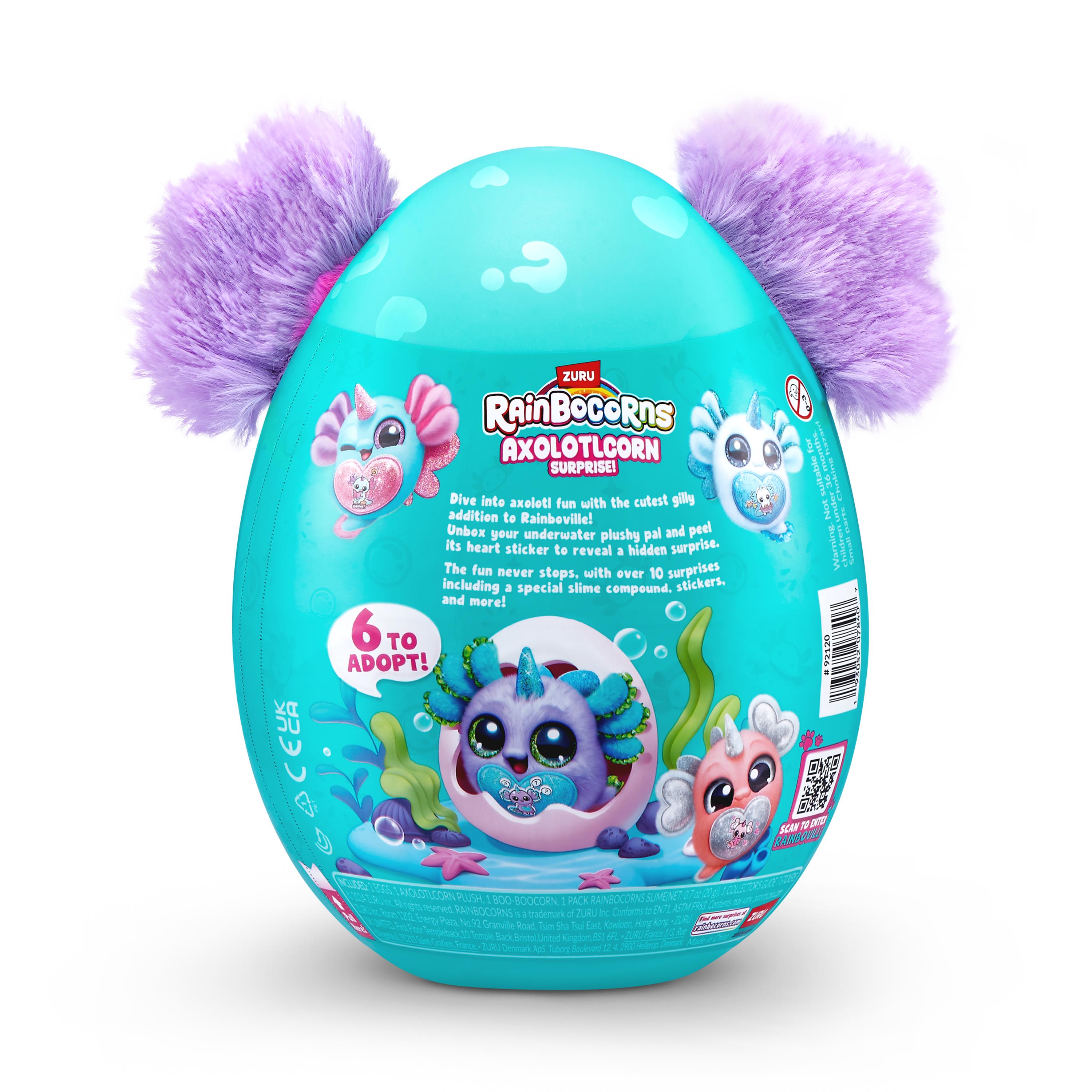 Rainbocorns Axolotlcorn Surprise Plush, Collectible Toy for Girls, Age 3+