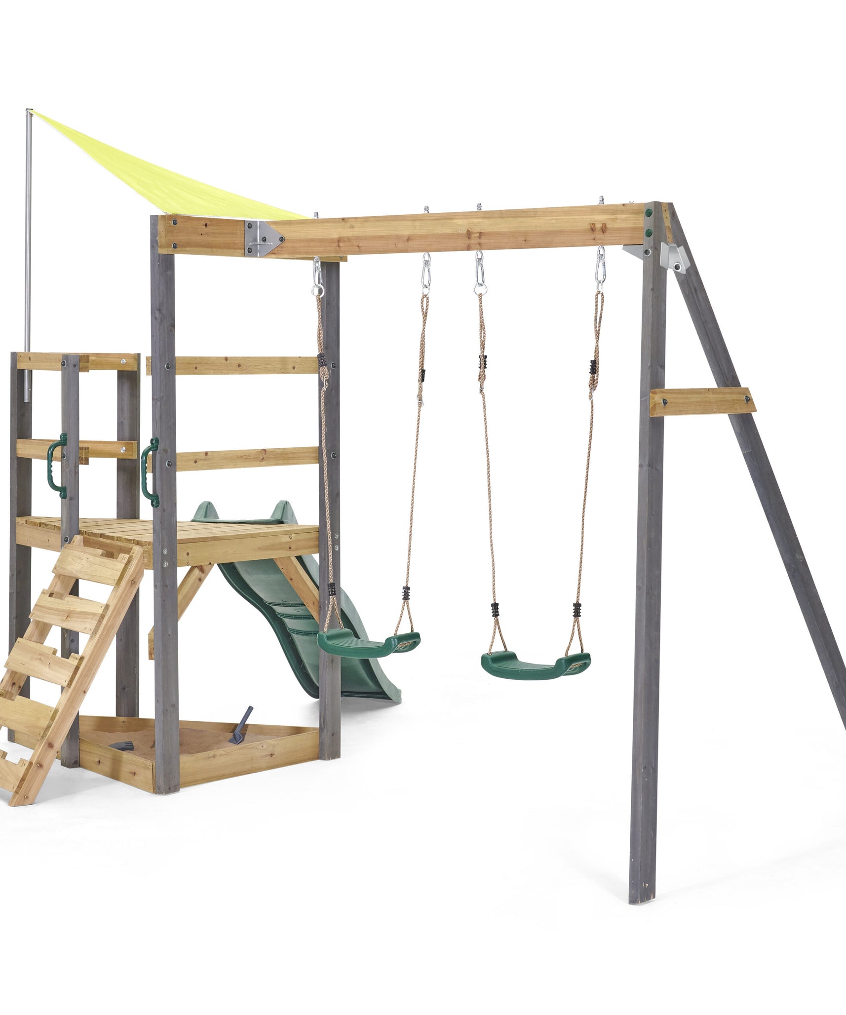Plum Barbary Wooden Playcentre with Swing and Slide Outdoor Playground Backyward Toy with 50kg Weight Capacity per Seat, Suitable for Children both Boys and Girls Aged 3 years and Above