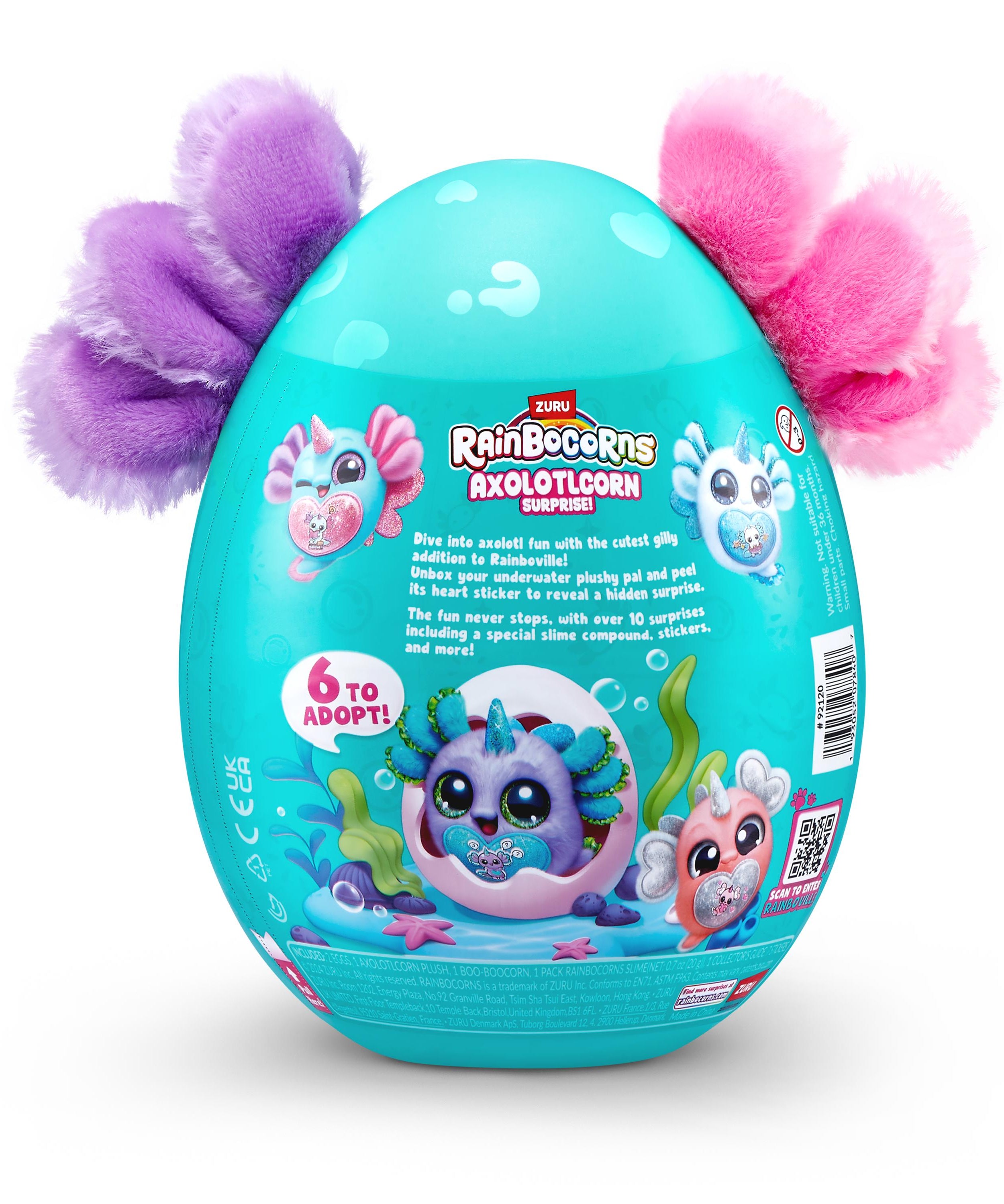 Rainbocorns Axolotlcorn Surprise Plush, Collectible Toy for Girls, Age 3+