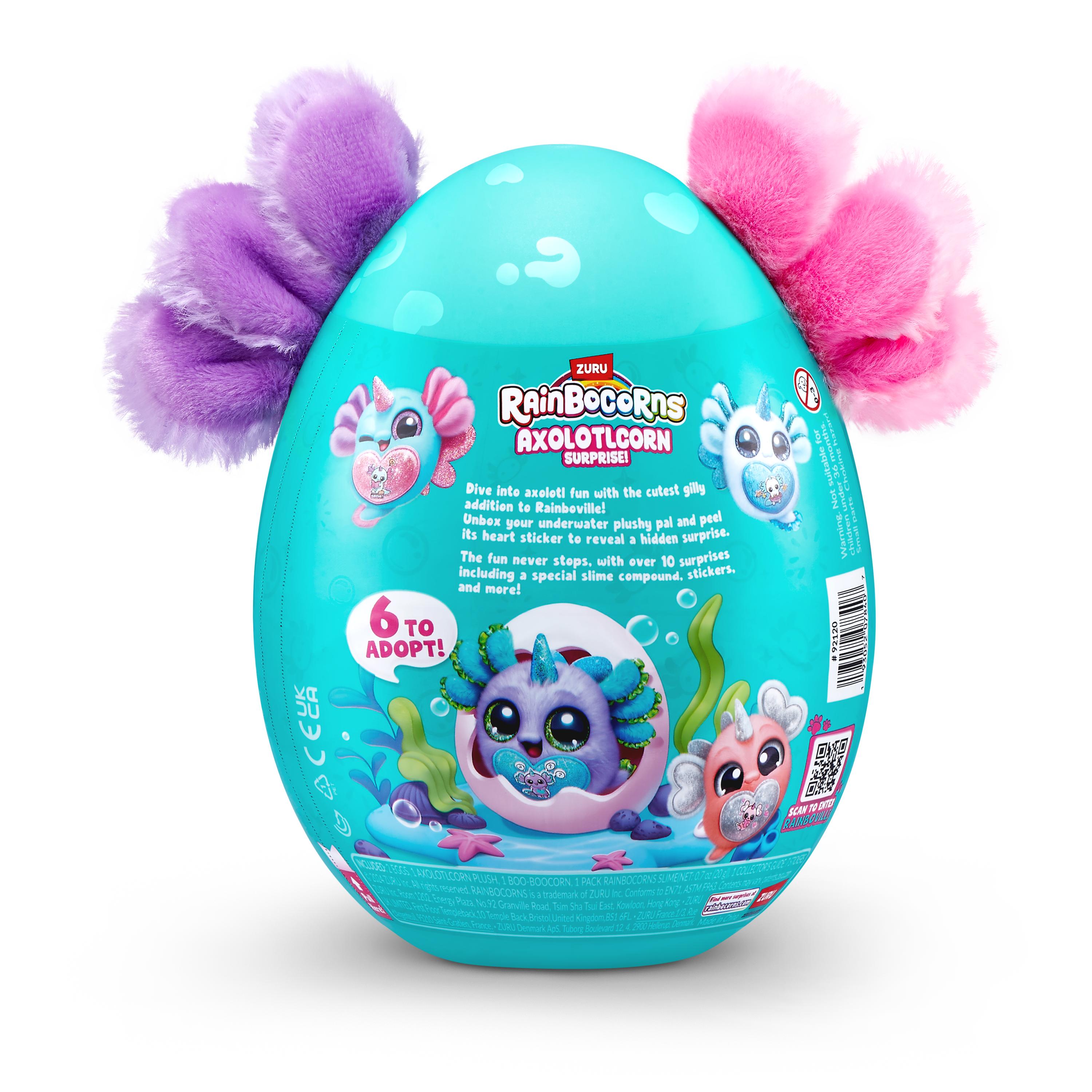 Rainbocorns Axolotlcorn Surprise Plush, Collectible Toy for Girls, Age 3+