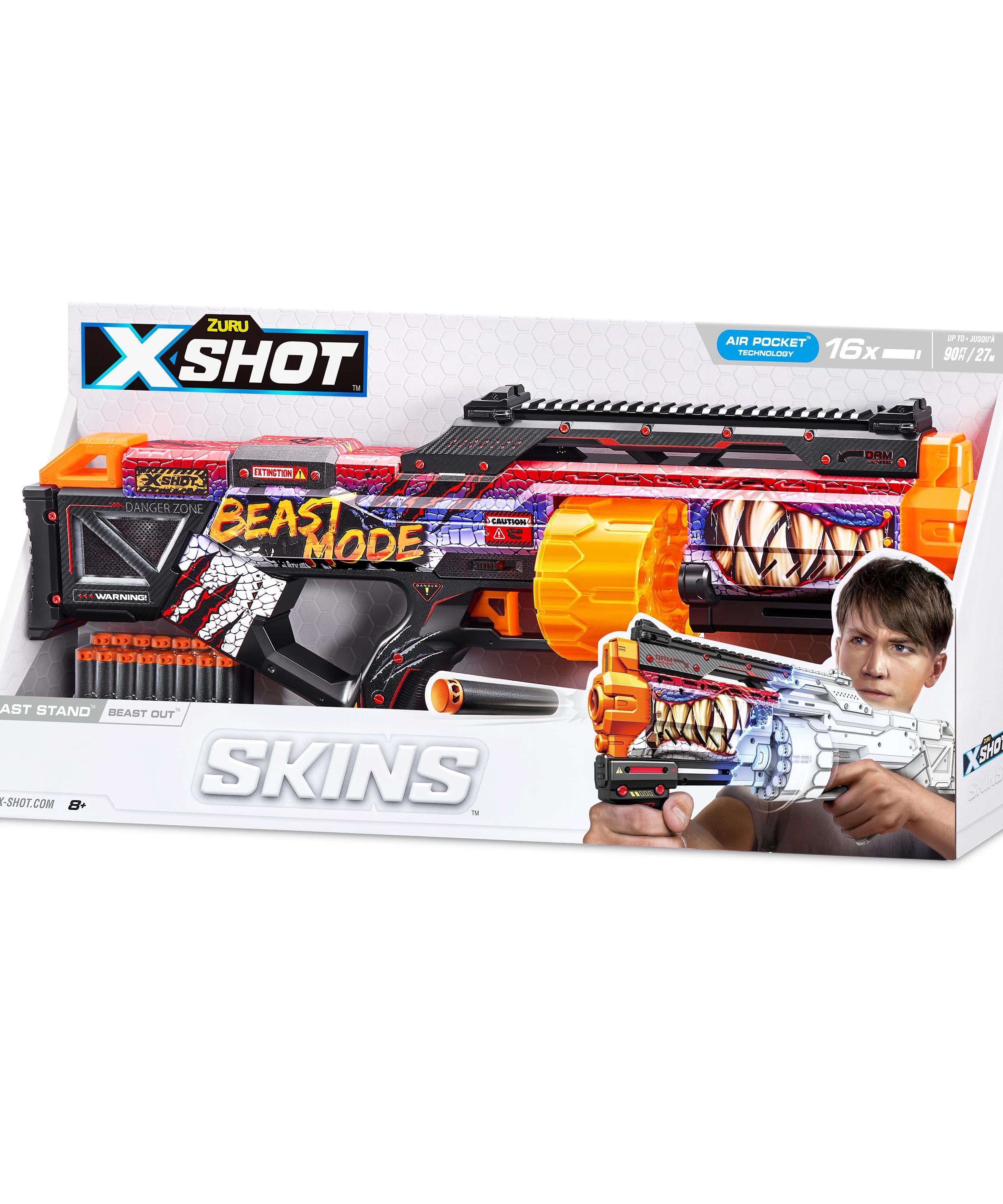 XSHOT Skins Last Stand Beast Out, Foam Blaster Toy Gun for Boys & Girls, Ages 8+