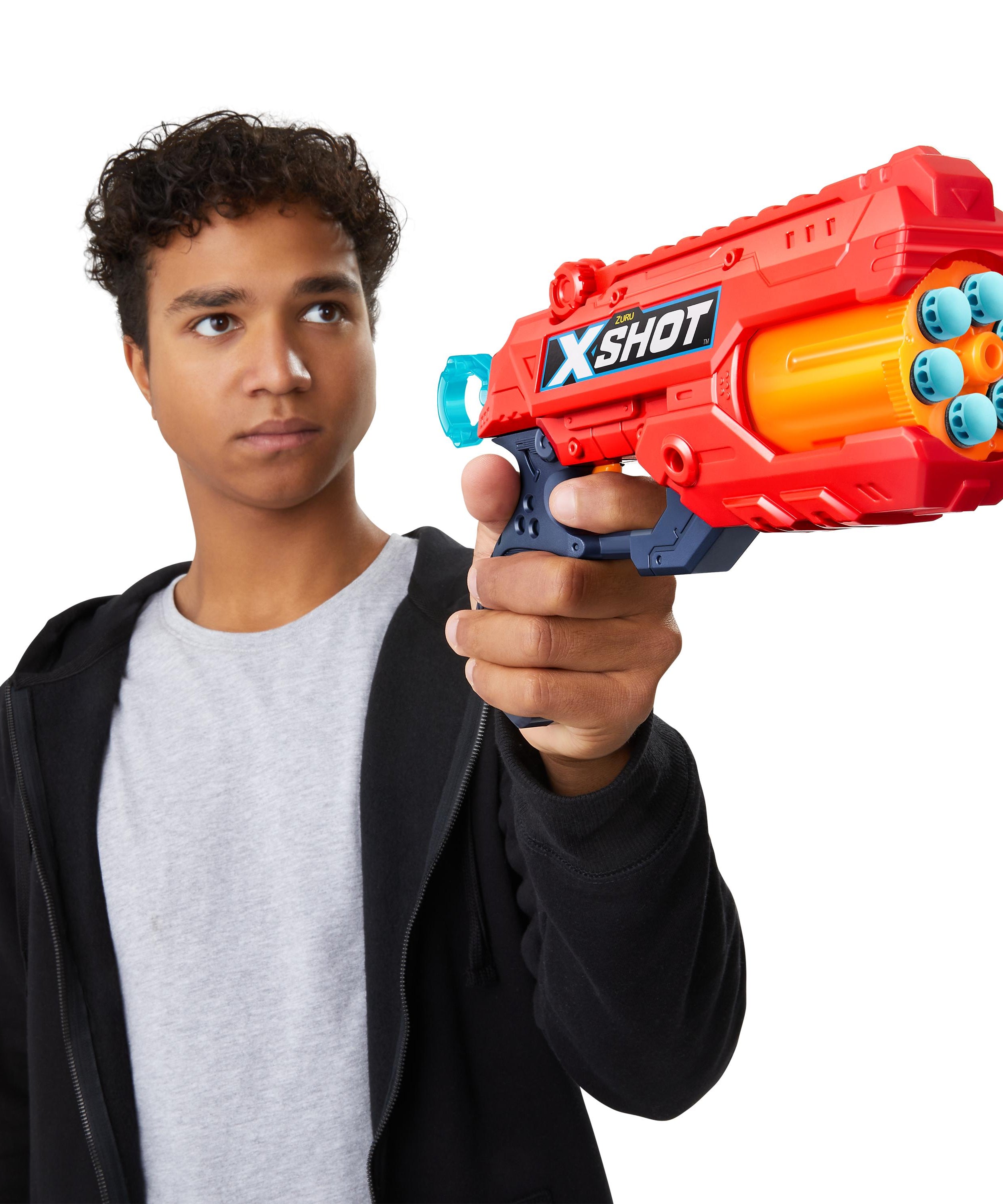 X-Shot Excel Reflex 6 Dart Blaster with 16 Air Pocket Darts, Rapid-Fire Toy Gun for Kids, Teens, and Adults, Outdoor Action Play, Ages 8+