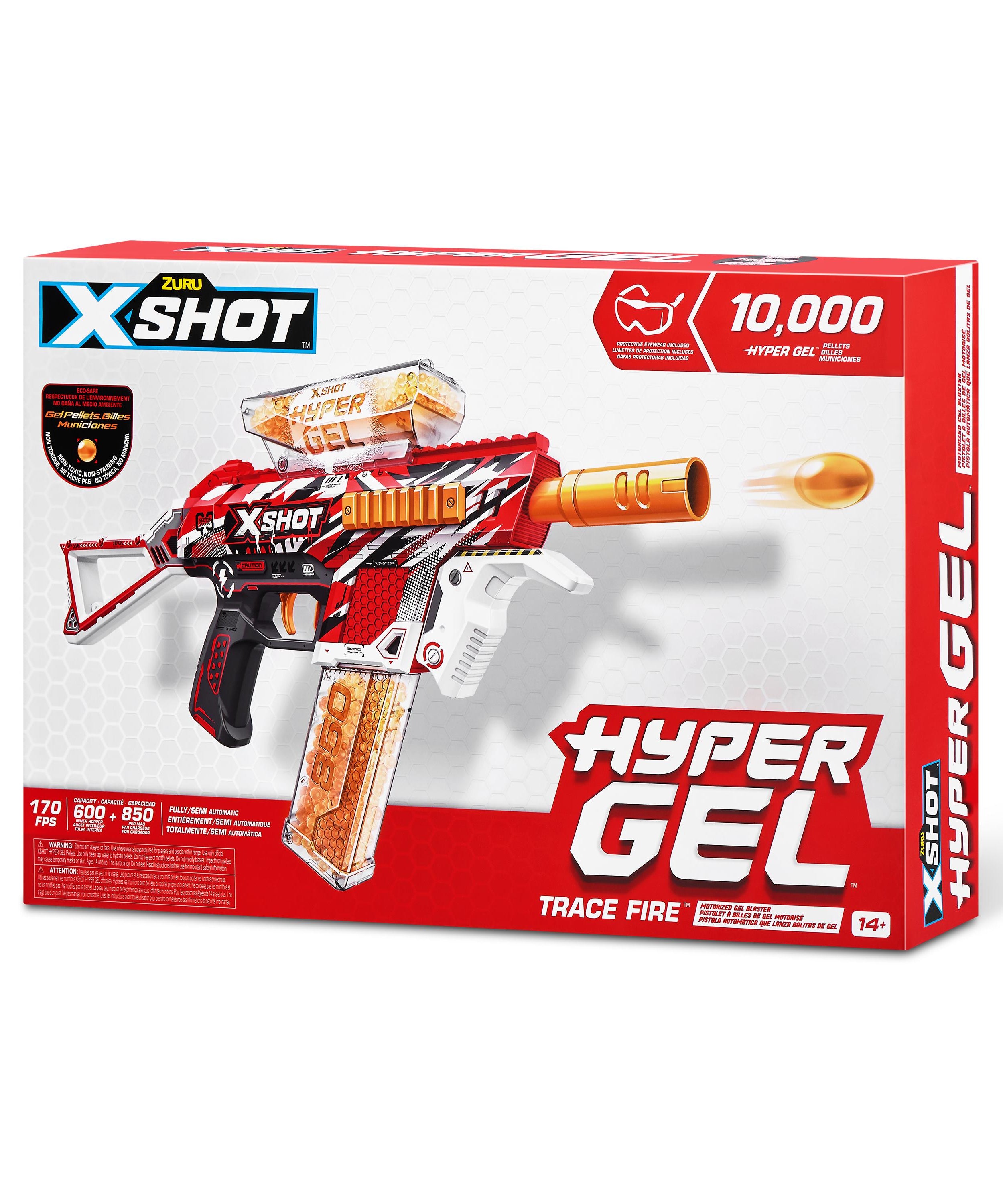 X Shot Hyper Gel Medium Blaster with 10000 Gellets, Shooting Toy for Boys, Age 14+