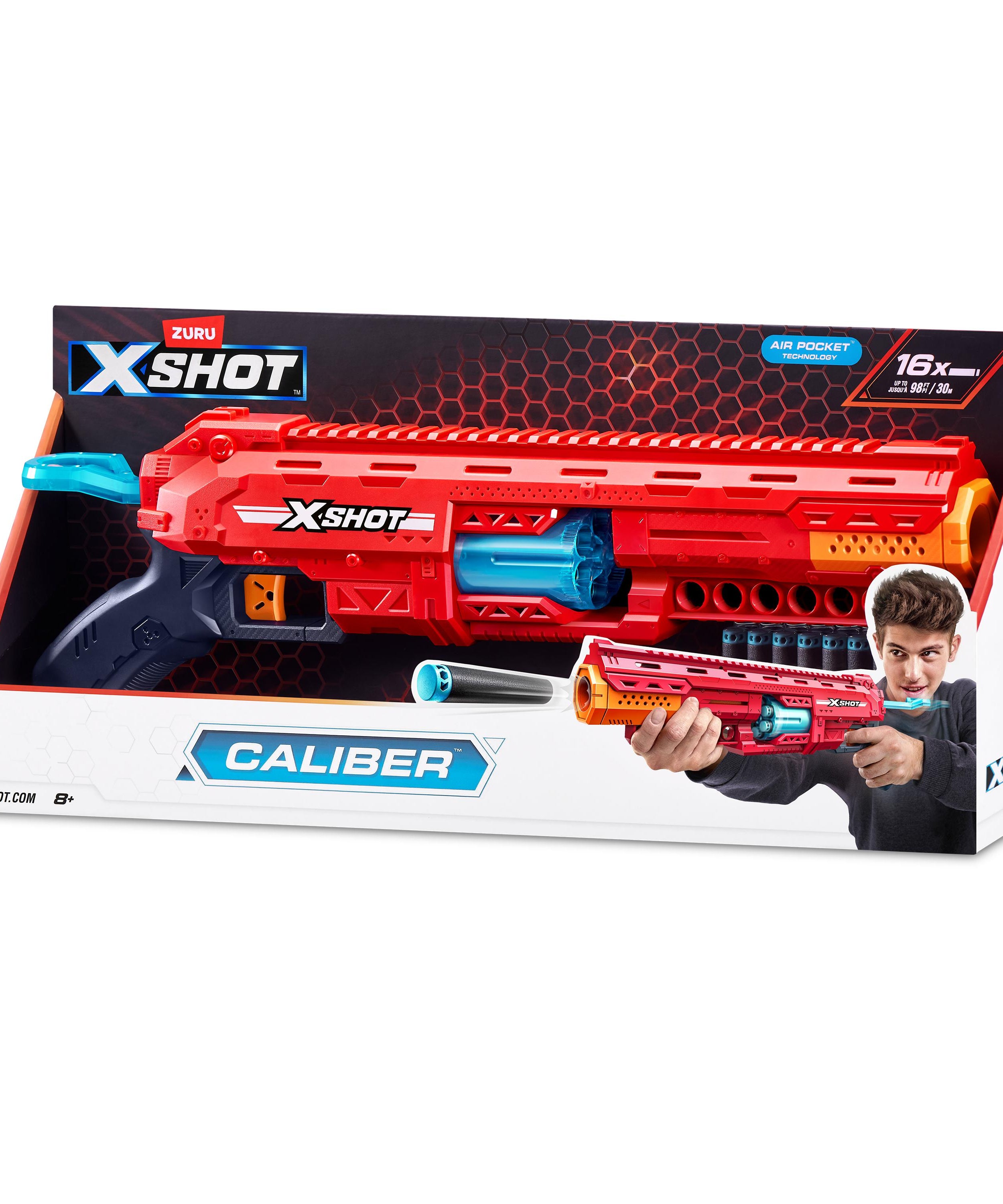 X-Shot Excel Caliber S1 Blaster, High Performance Foam Dart Gun Toy for Boys & Girls, Age 8+