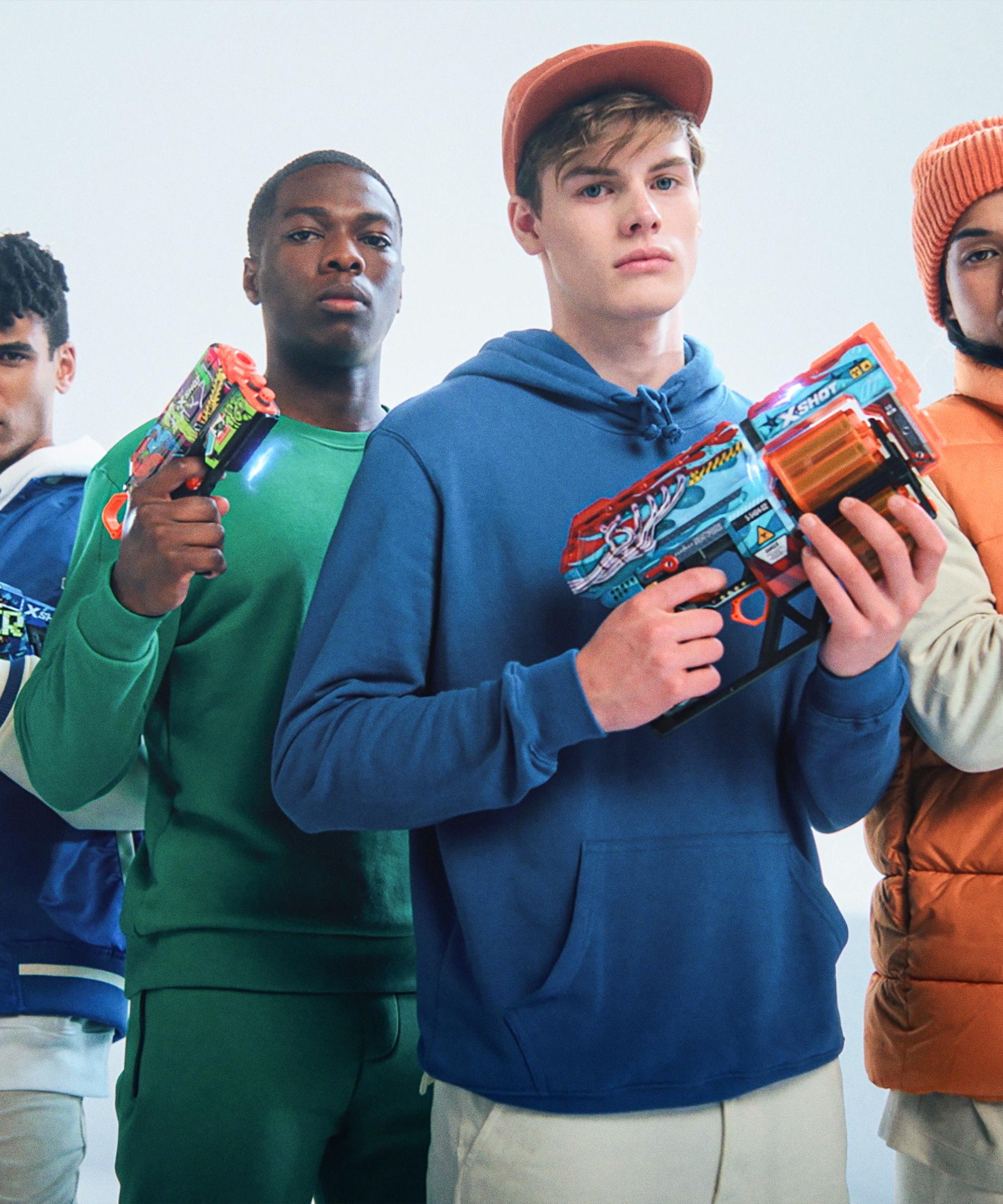 X Shot Skins Menace Blaster, Compact Foam Dart Gun for Boys, Age 8+