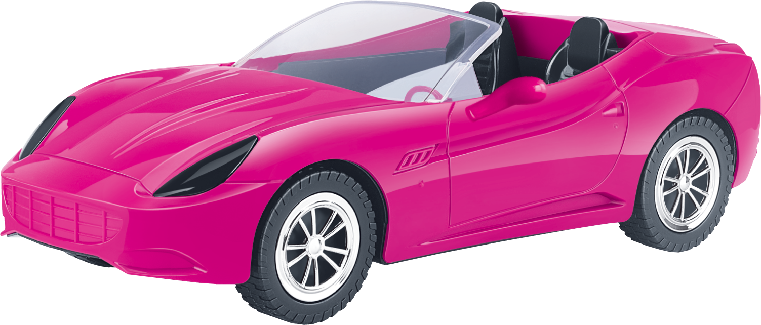 Fulla Ride and Drive Doll with Pink Car, Floral Scarf and Pink Denim Jacket, Pretend Travel Adventure Play Set for Kids Aged 3+
