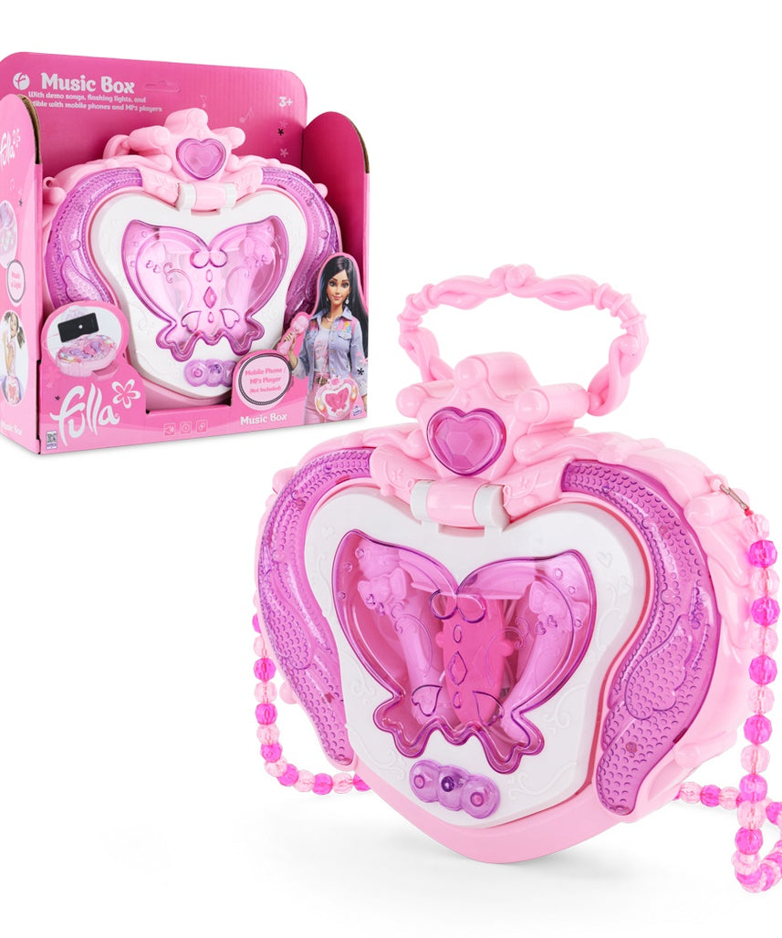 Fulla Music Box with Microphones, Flashing Lights & MP3 Connect, Musical Toy Set for Girls Age 3+