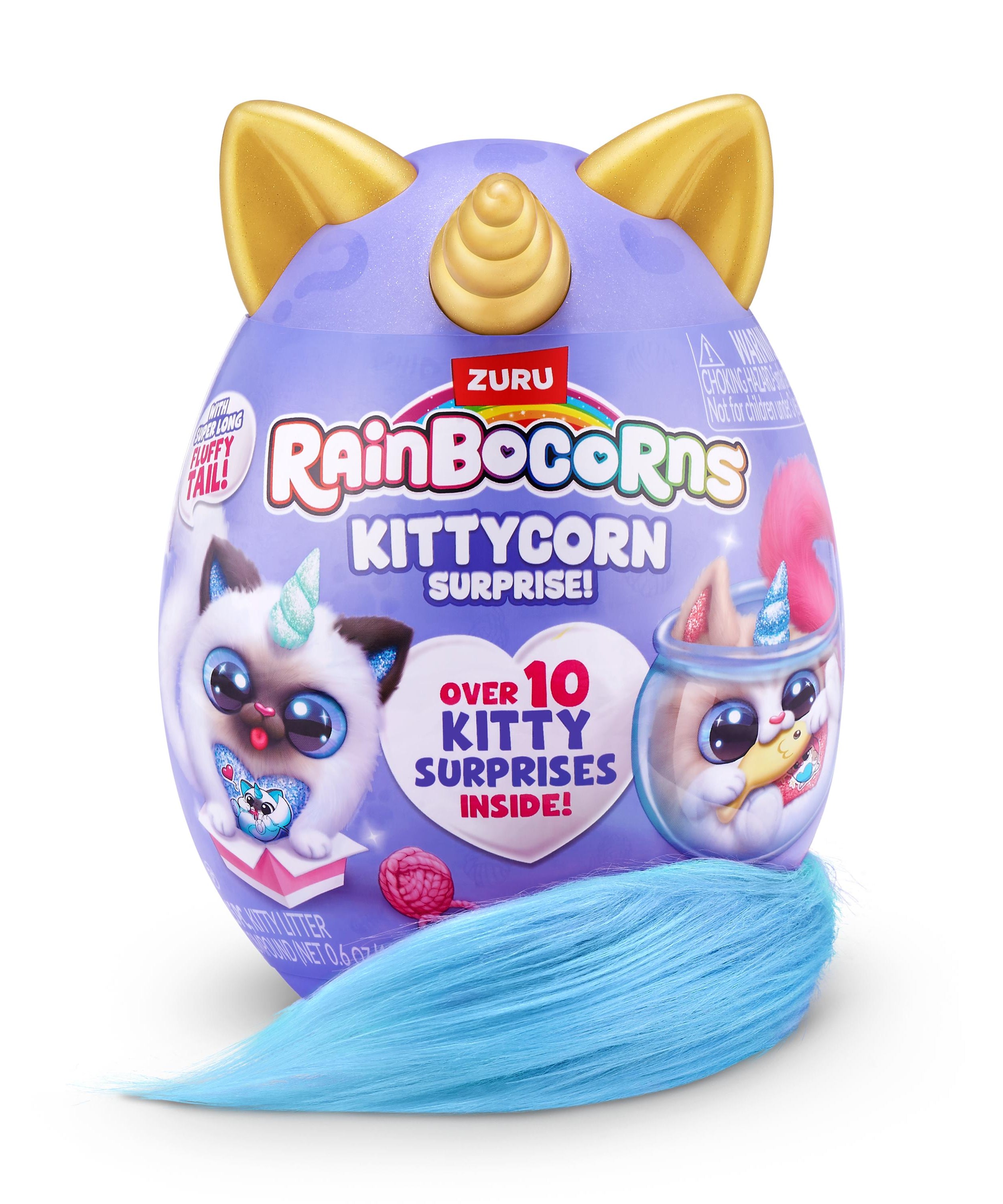 Rainbocorns Kittycorn Surprise S9 Collectible Plush Toy Set, 10+ Magical Surprises, Soft Plush Kittens with Fluffy Tails, Interactive Play for Girls Age 3+