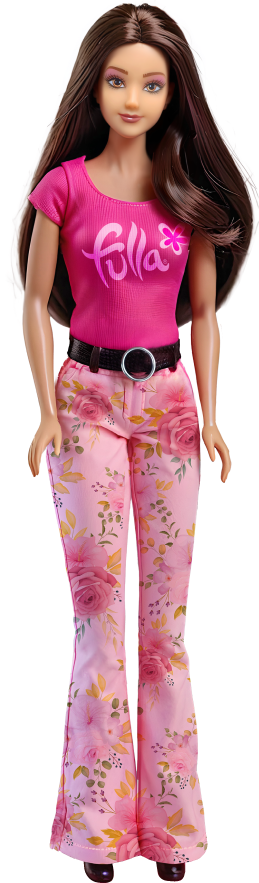 Fulla Hair Salon Doll Set – Fashion Doll with Comb, Lipstick, Perfume, Eyeshadow & Hair Clip for Creative Beauty Role Play for Girls, Age 3+