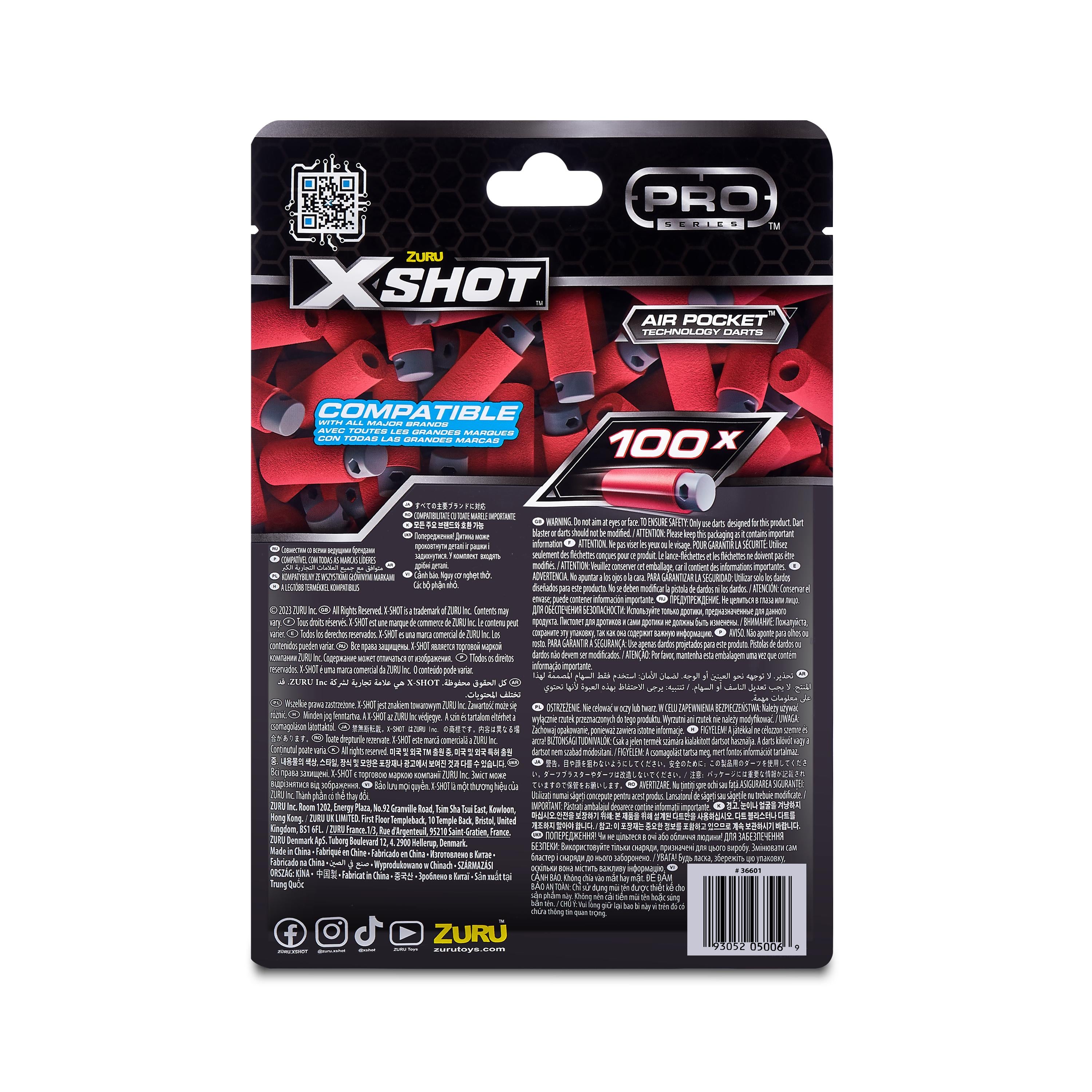 XSHOT Pro Series Half-Length Air Pocket Technology Foam Dart Refill, 100 Darts for Boys Age 14+