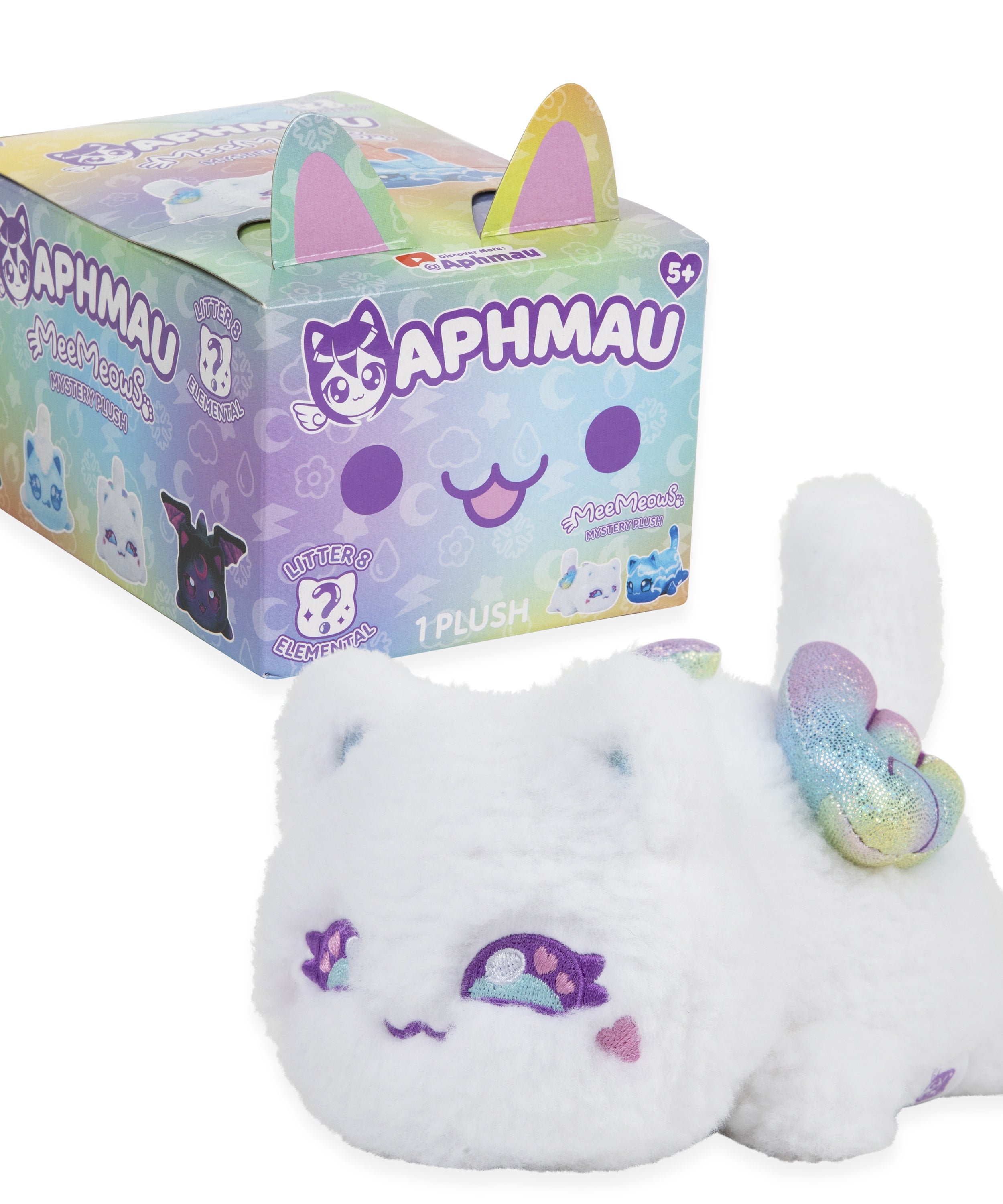 Aphmau Mystery MeeMeow Plush Elemental, Collectible Toy for Kids, Age 5+