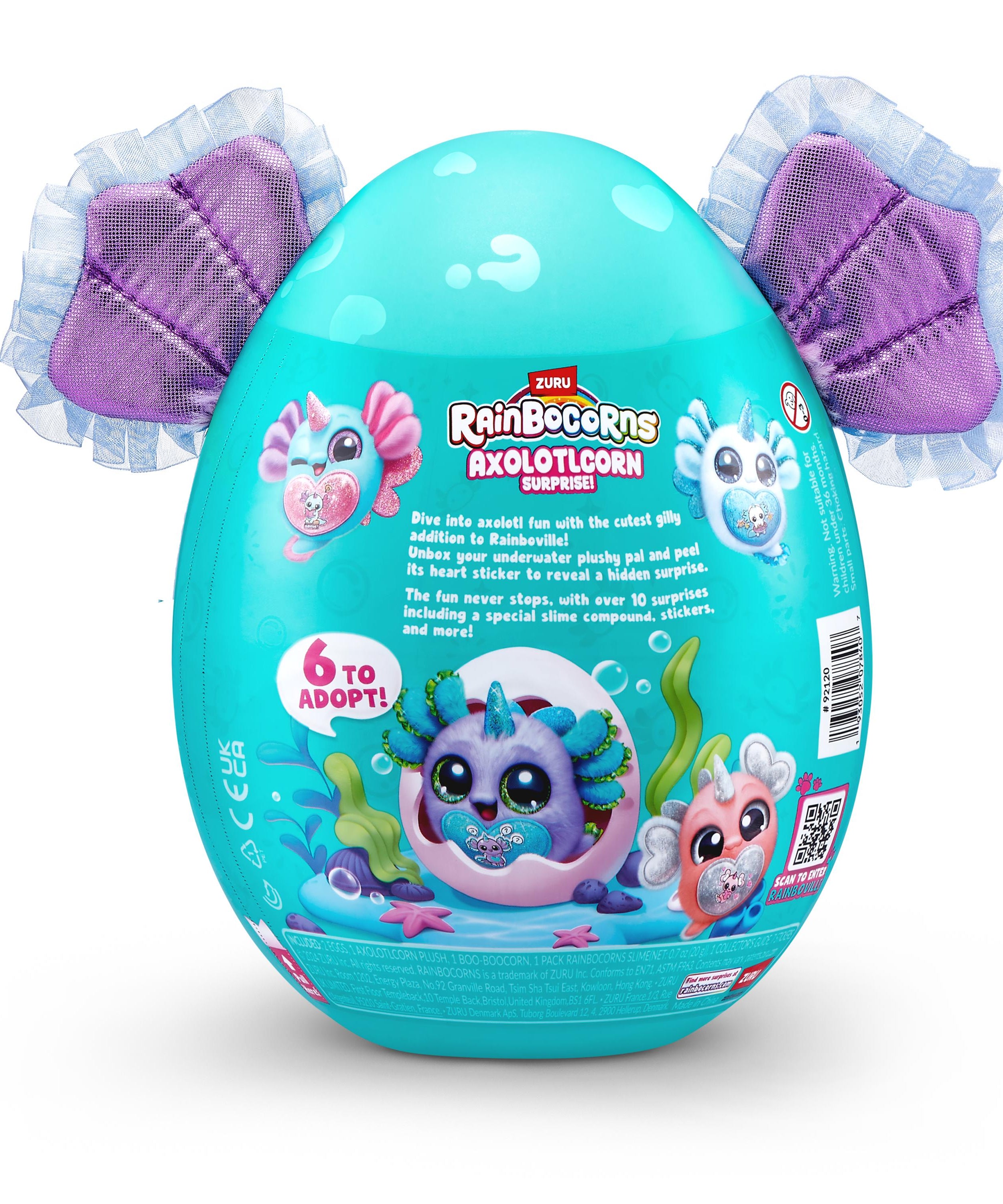 Rainbocorns Axolotlcorn Surprise Plush, Collectible Toy for Girls, Age 3+