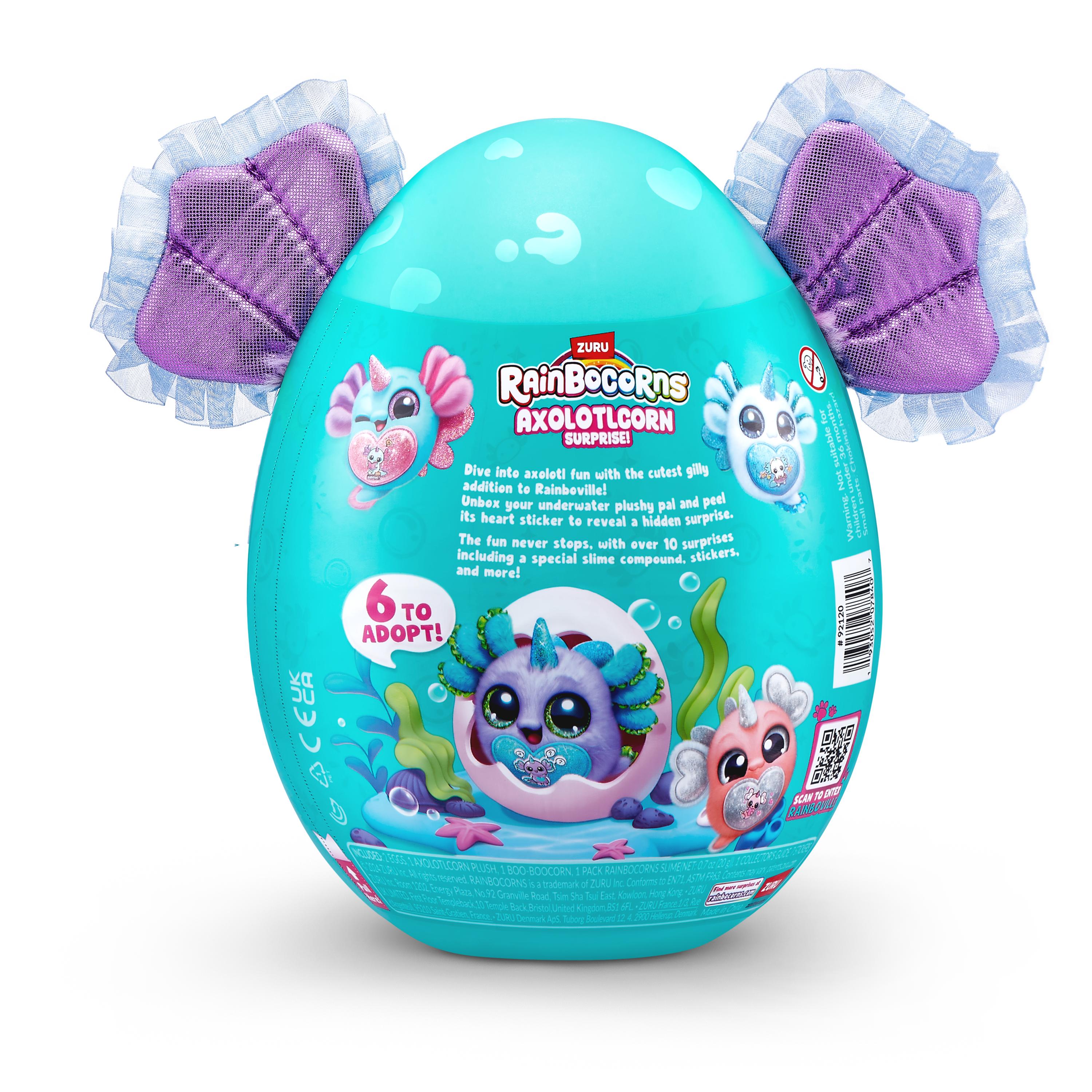 Rainbocorns Axolotlcorn Surprise Plush, Collectible Toy for Girls, Age 3+