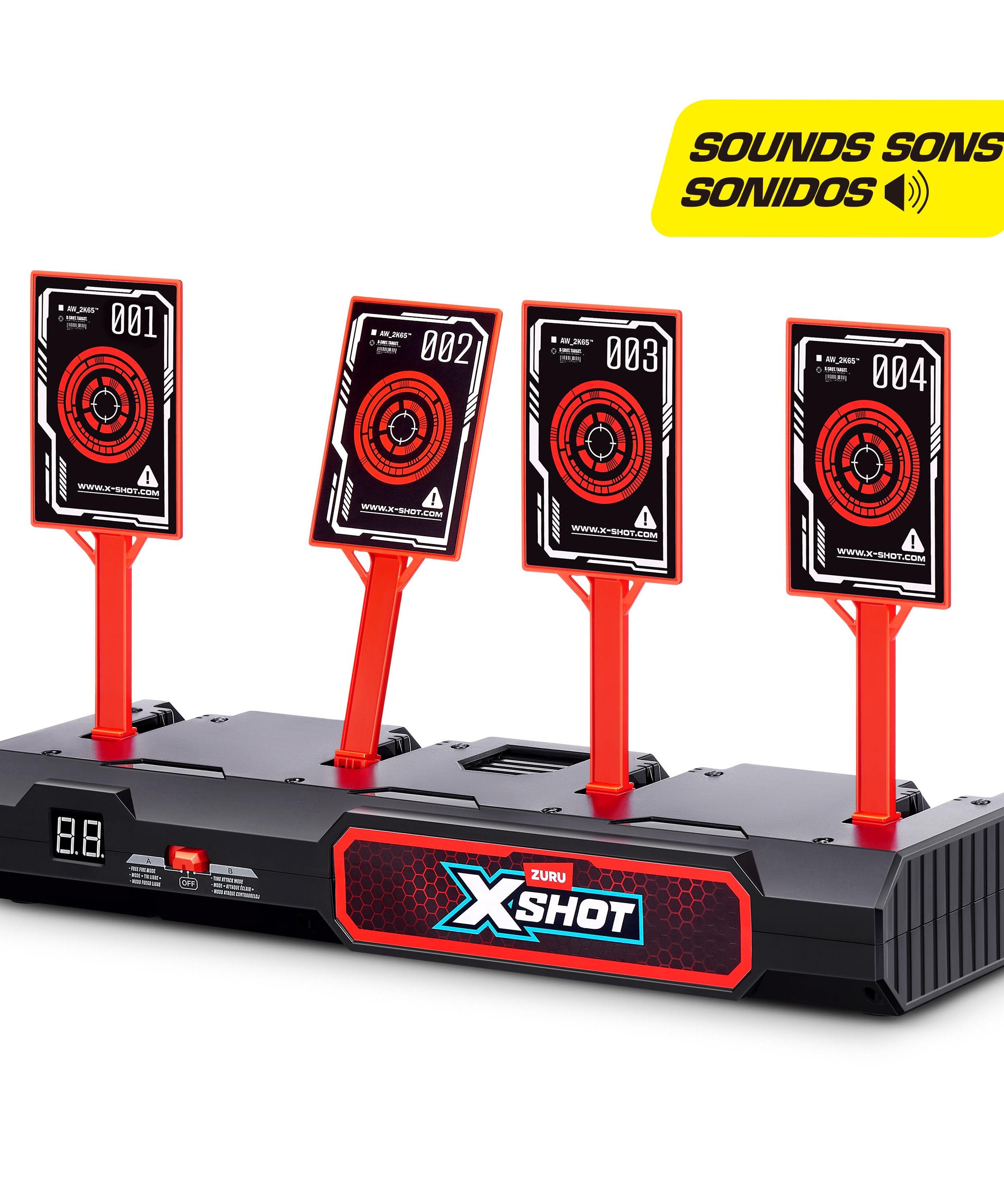 X-Shot Excel Interactive Electronic Target S1 with Auto Reset, Dynamic Sound Effects, Portable Indoor and Outdoor Dart Blaster Toy Game for Kids Age 8 and Up