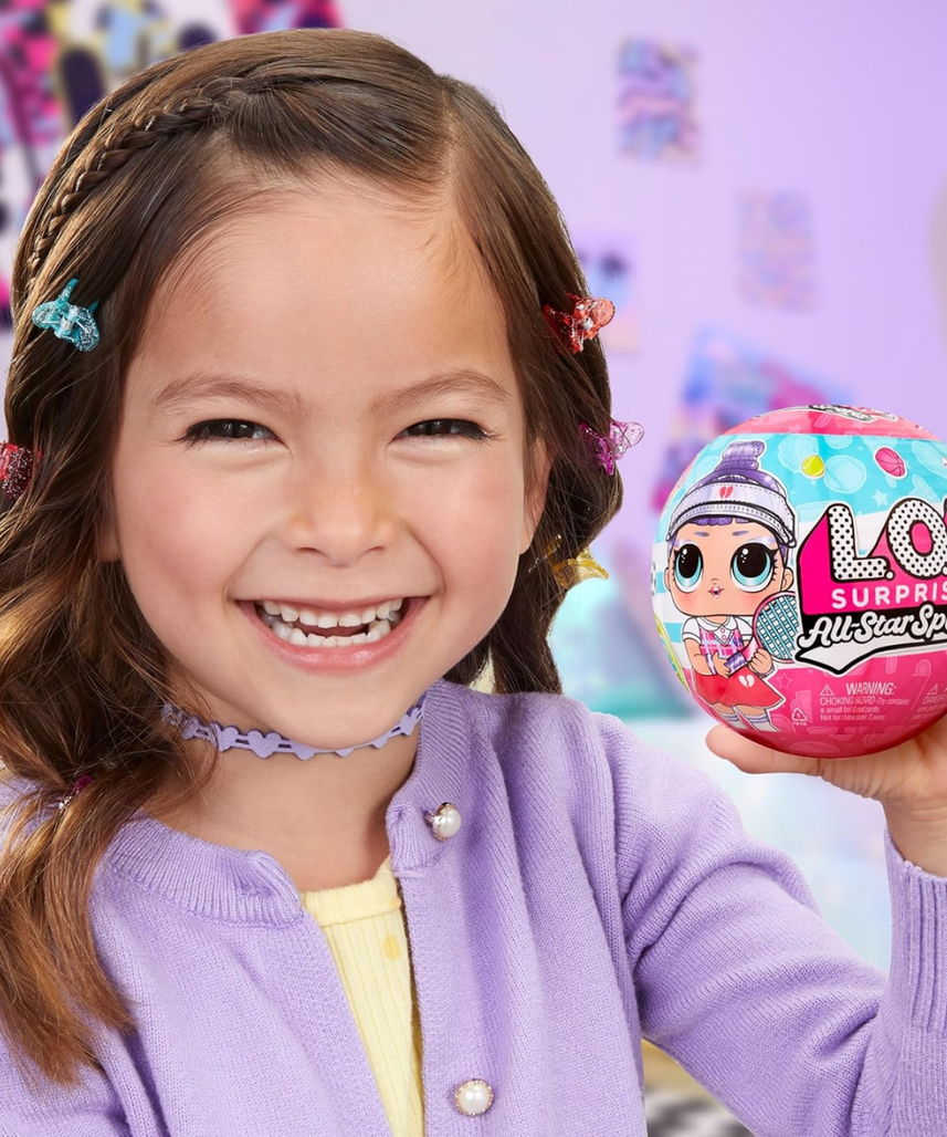 LOL Surprise All Star Sports Vault Tots Collectible Dolls for Kids with 8 Surprises Sports Accessories Bottle Medal Fashions and Trading Card Blind Ball Packaging for Girls Ages 3 and Up