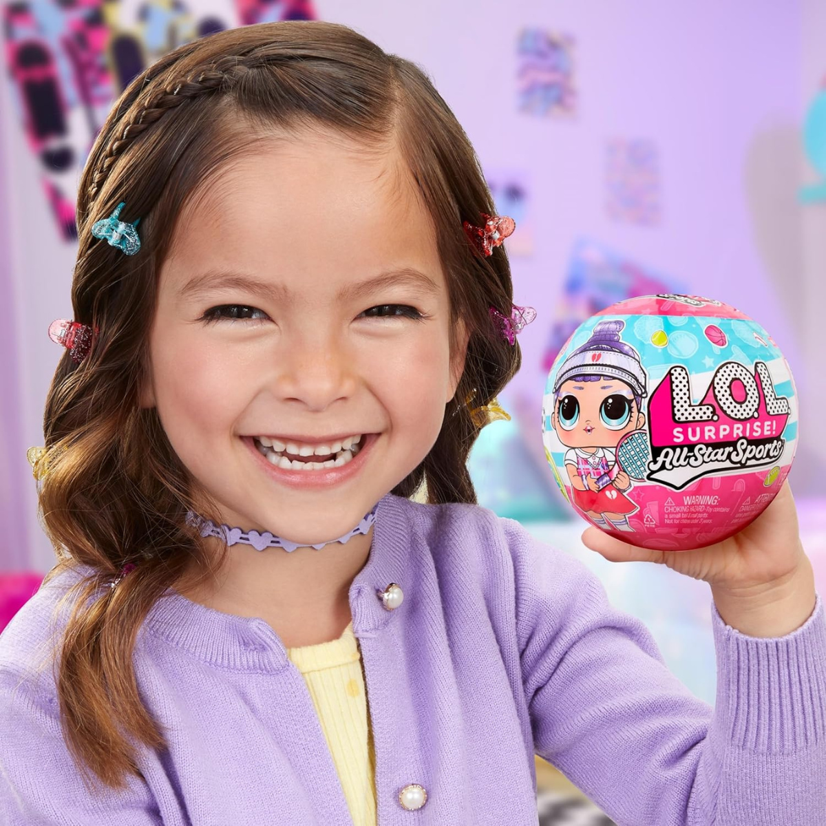 LOL Surprise All Star Sports Vault Tots Collectible Dolls for Kids with 8 Surprises Sports Accessories Bottle Medal Fashions and Trading Card Blind Ball Packaging for Girls Ages 3 and Up