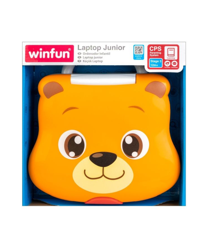 Winfun Junior Bear Laptop Interactive Toy Educational Learning Laptop for Kids 12M+ Yellow