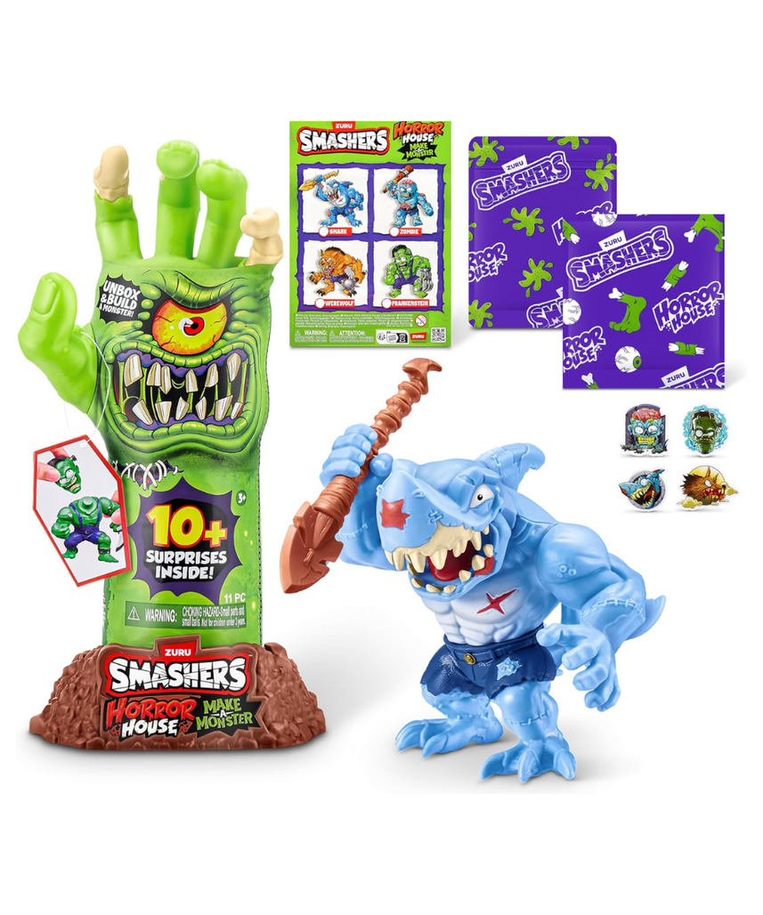 Smashers Horror House Dissect Skeleton Hand Playset with 10 Plus Surprises Slime Monster Parts Build and Create Mix and Match Creatures Collectible Toys for Kids Ages 18 Months+