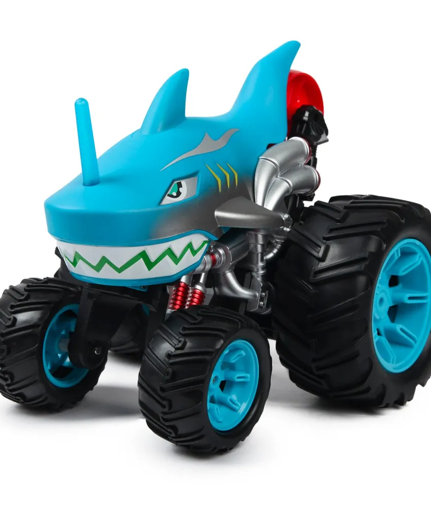 Crazon 1:14 Shark Stunt RC Car, 5 Wheel Anti Flip Design, 360° Spin, Drift Action, Rear Wheel Standing, 2.4GHz Remote Control Car for Kids 3+