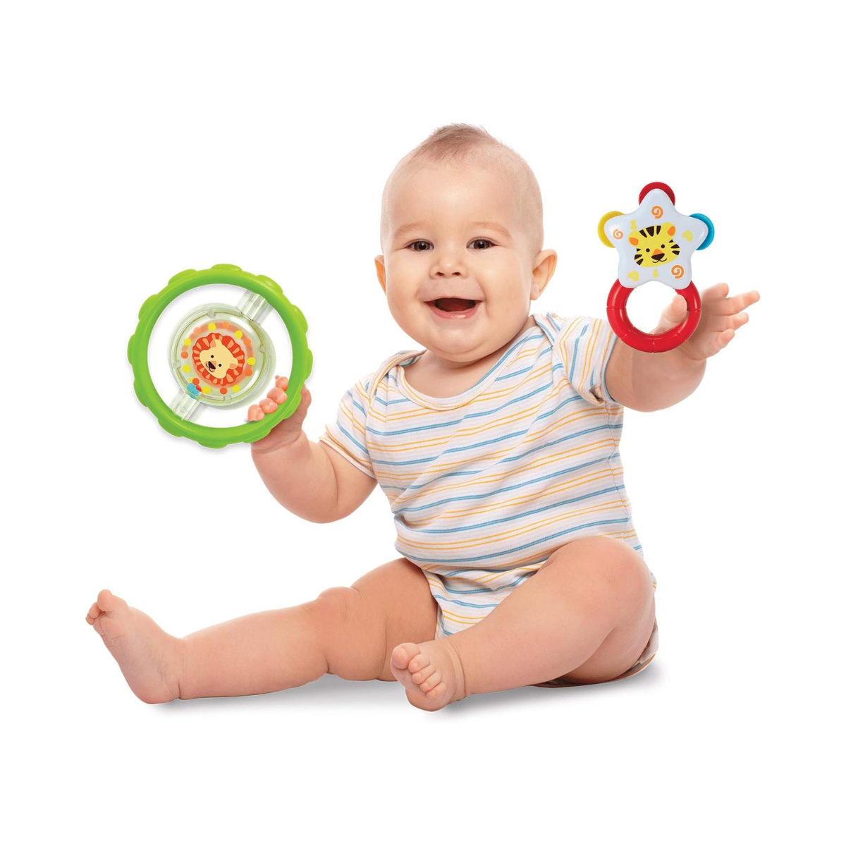 Winfun Keyboard Rattle Music Set 5 Pieces Interactive Baby Musical Toy Set 3M+