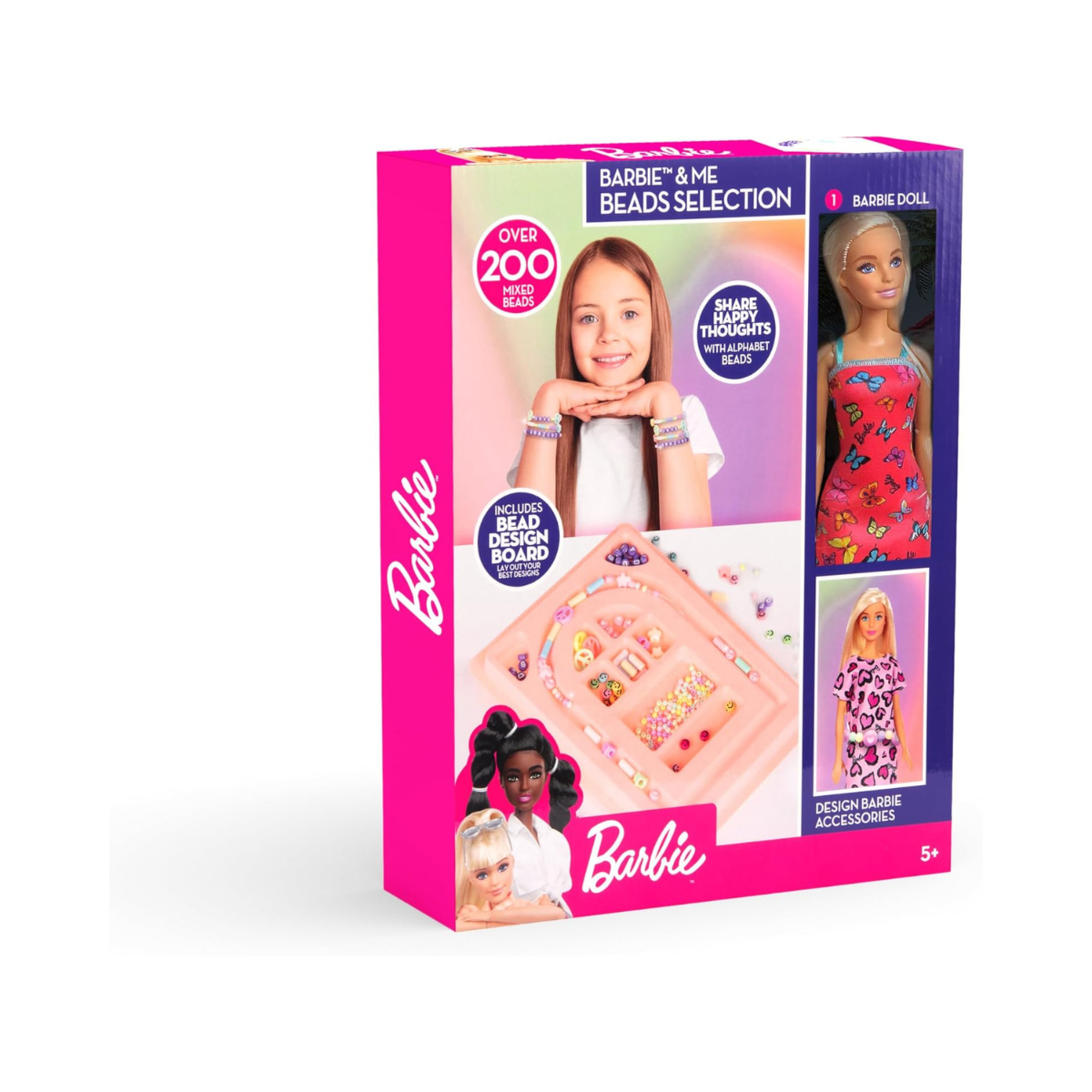 Barbie Myo Bead With Doll, Creative Bead Craft Doll Set, Butterfly Theme, Cotton Material, No Assembly Required, No Batteries Needed, Model BRB23-2447-SI