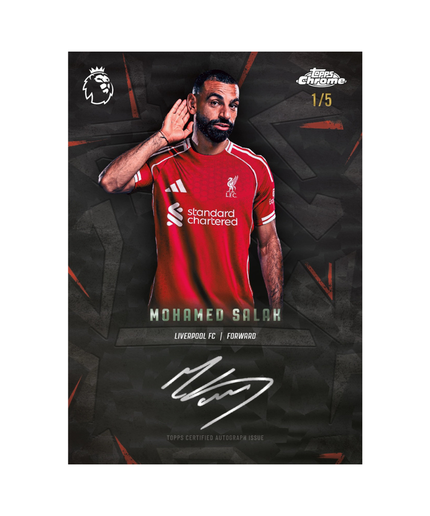 2026 Topps Chrome Premier League Hobby Box Football Trading Cards, 20 Packs, 4 Cards Each, 1 Guaranteed Autograph + Exclusive Prism Parallels, Official EPL Collectible