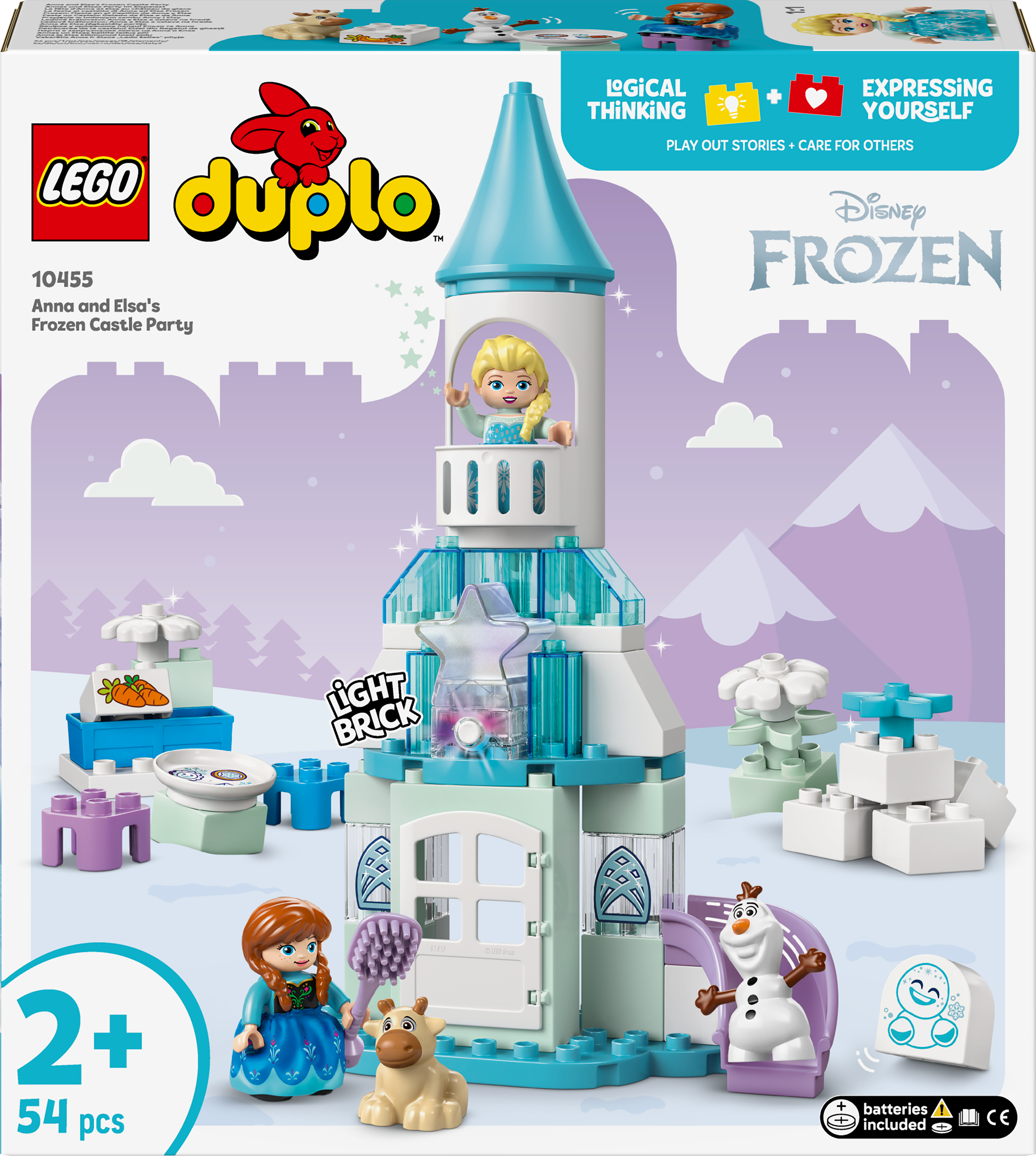 LEGO Duplo 10455 Anna and Elsa Frozen Castle V29 for Unisex 2+ Toddler Friendly Disney Building Set