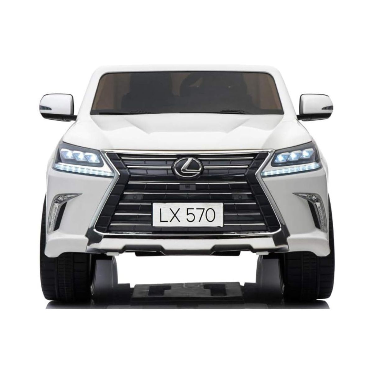 Lovely Baby Licensed Lexus LX570 Kid's Electric Ride-On Car with Remote Control, LED Lights, Music, Bluetooth, White, 3+ Years